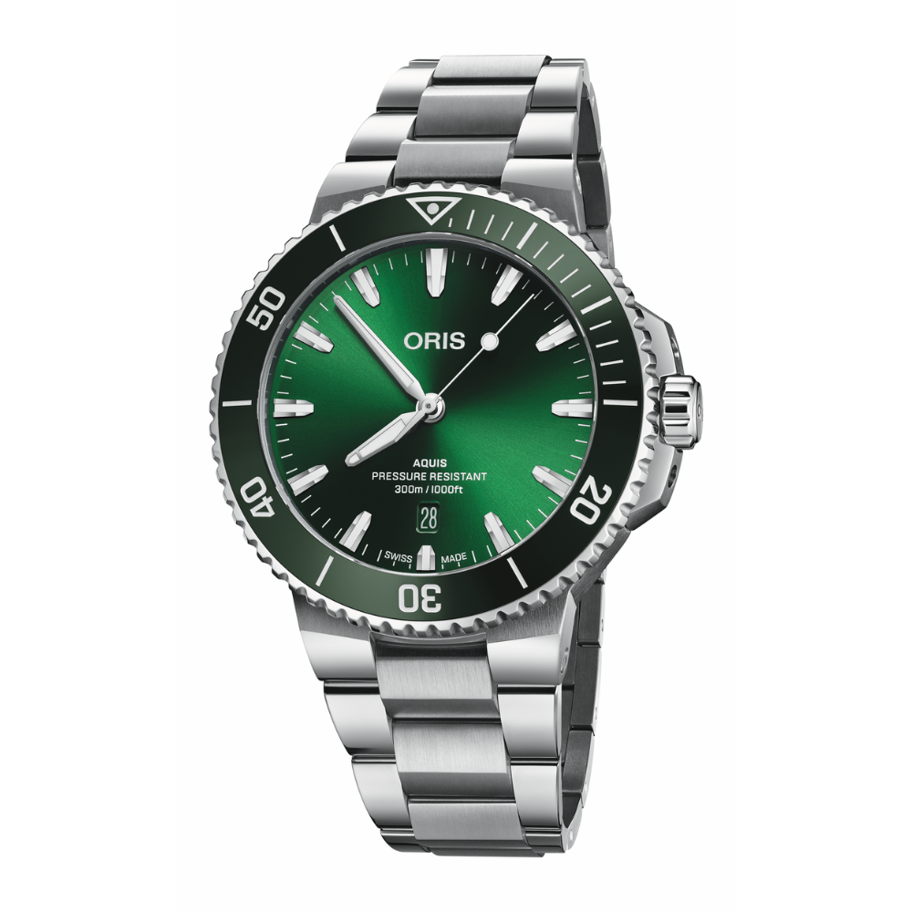 Oris Aquis Date Green Dial Watch 01 733 7789 4157-07 8 23 04PEB