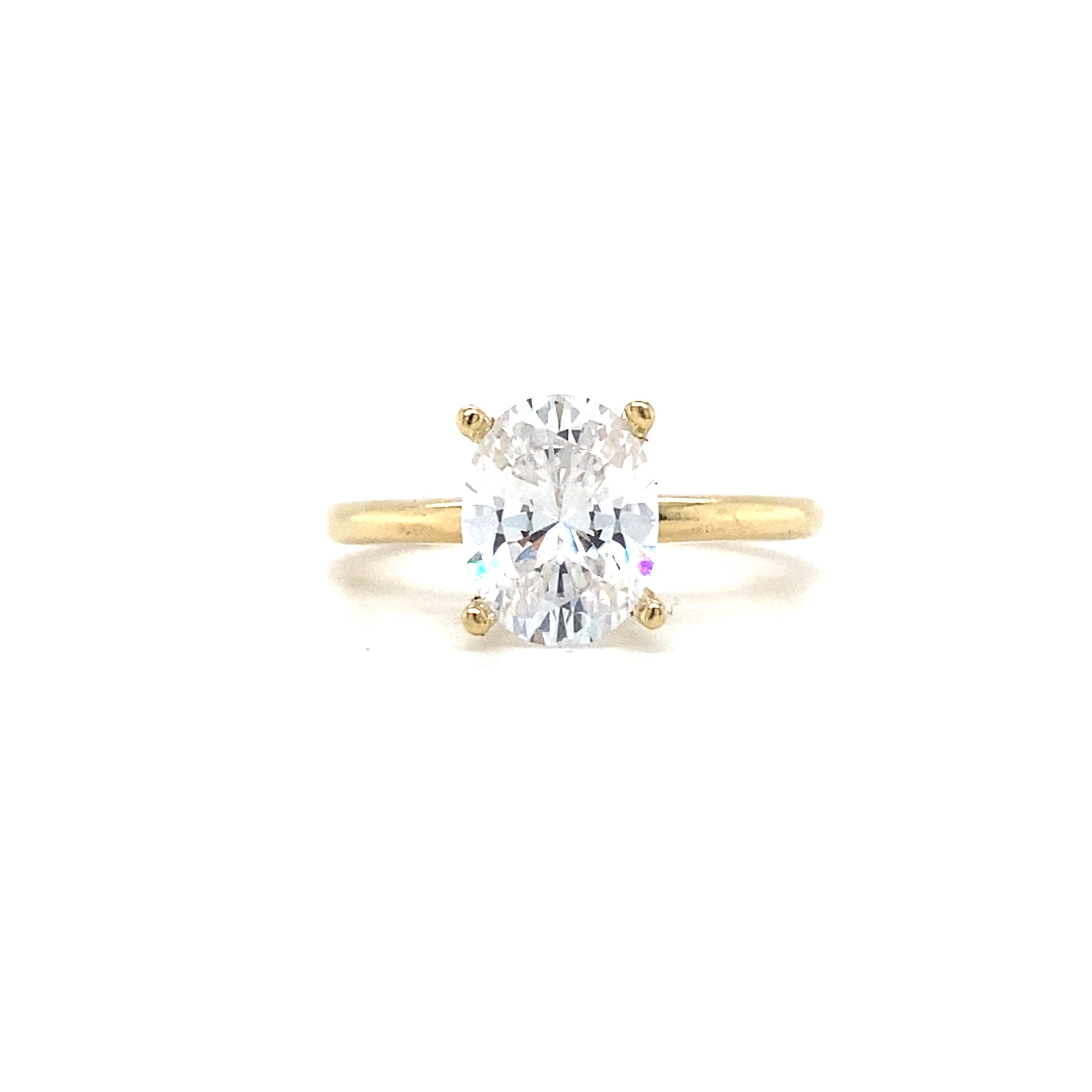Oval Solitaire Diamond Engagement Ring Mounting