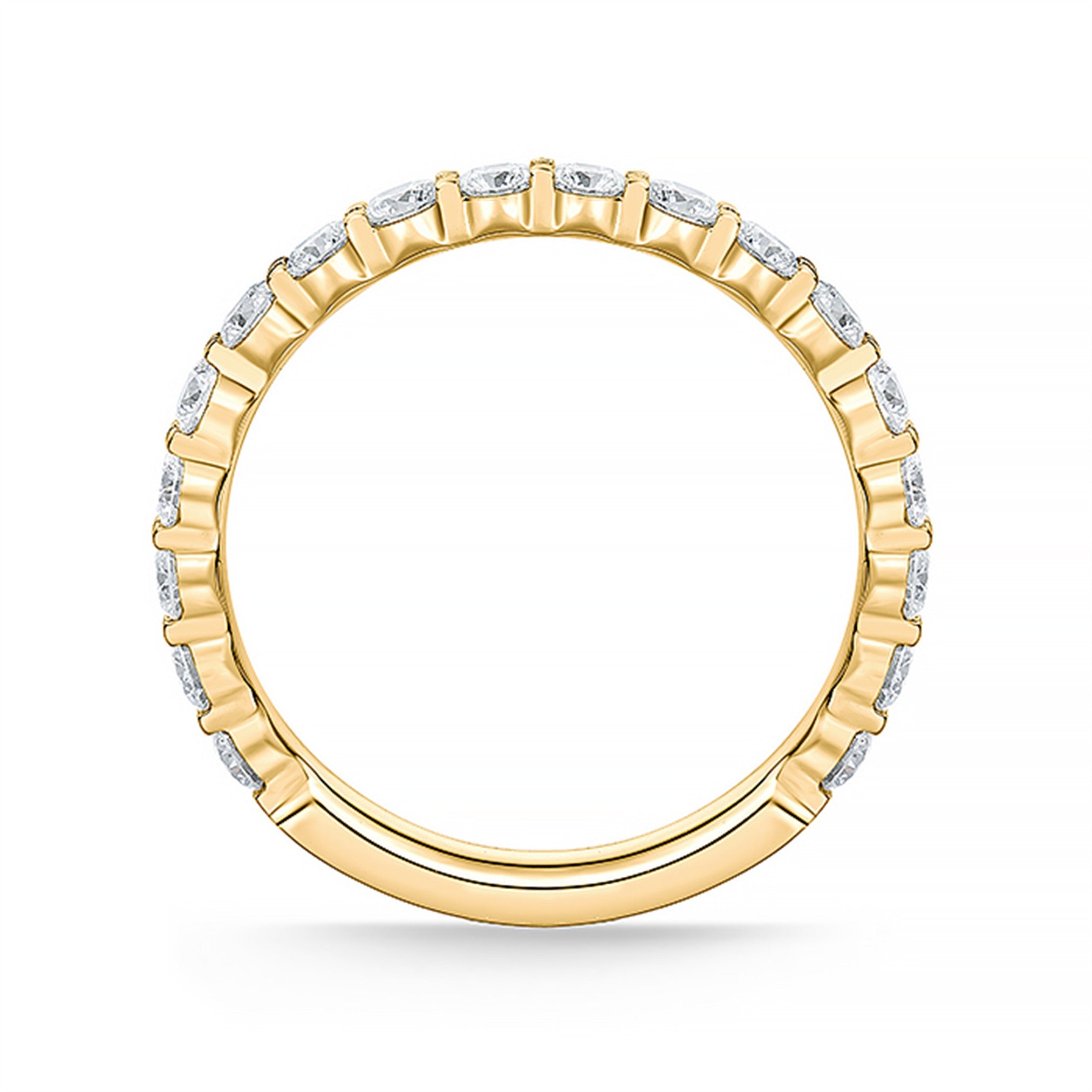 Memoire Petite Prong 3/4 Round Diamond Band