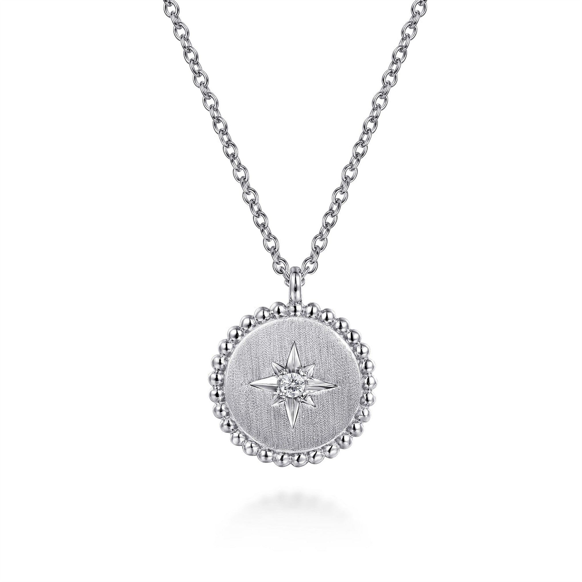 Gabriel & Co. Bujukan Diamond Starburst Medallion Pendant