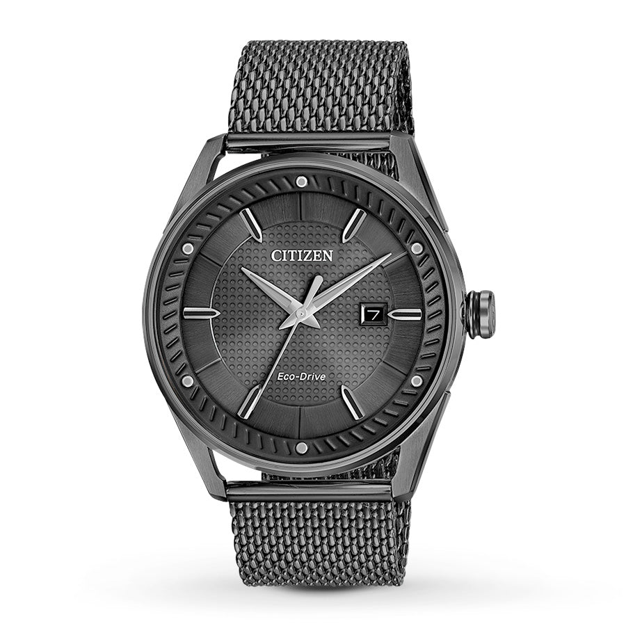 Citizen Sport Casual Black Milanese Mesh Stainless Steel Eco-Drive Watch