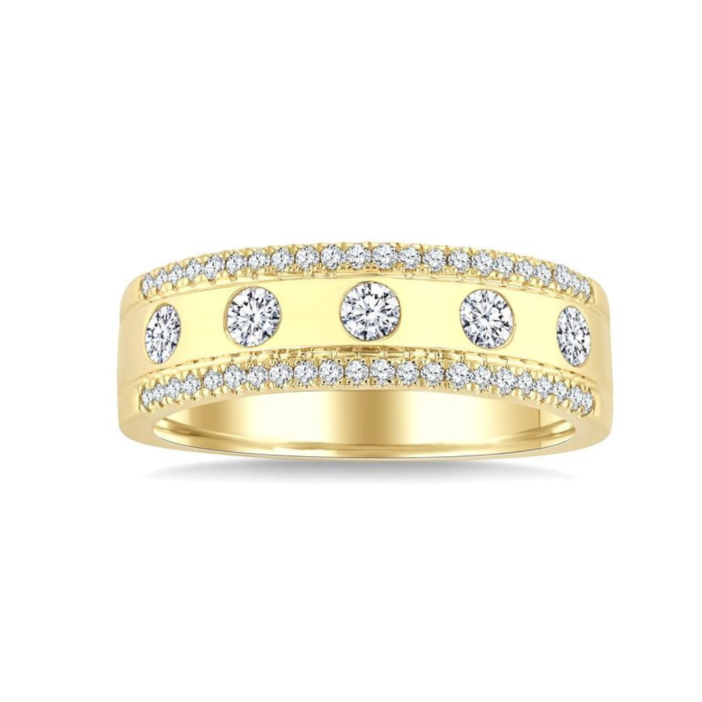 Flush Set Diamond Fashion Band