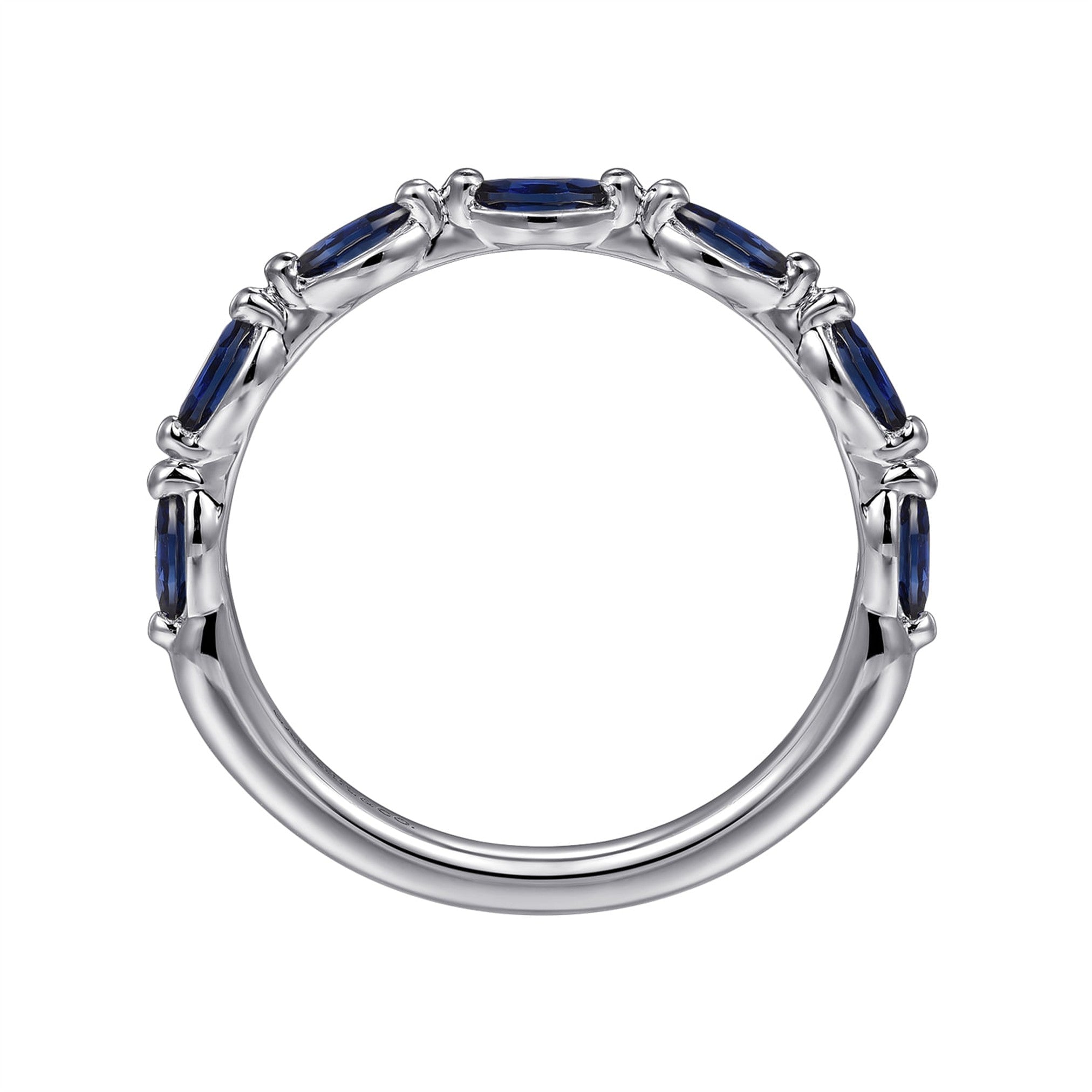 Gabriel & Co. Sapphire Marquise Anniversary Band