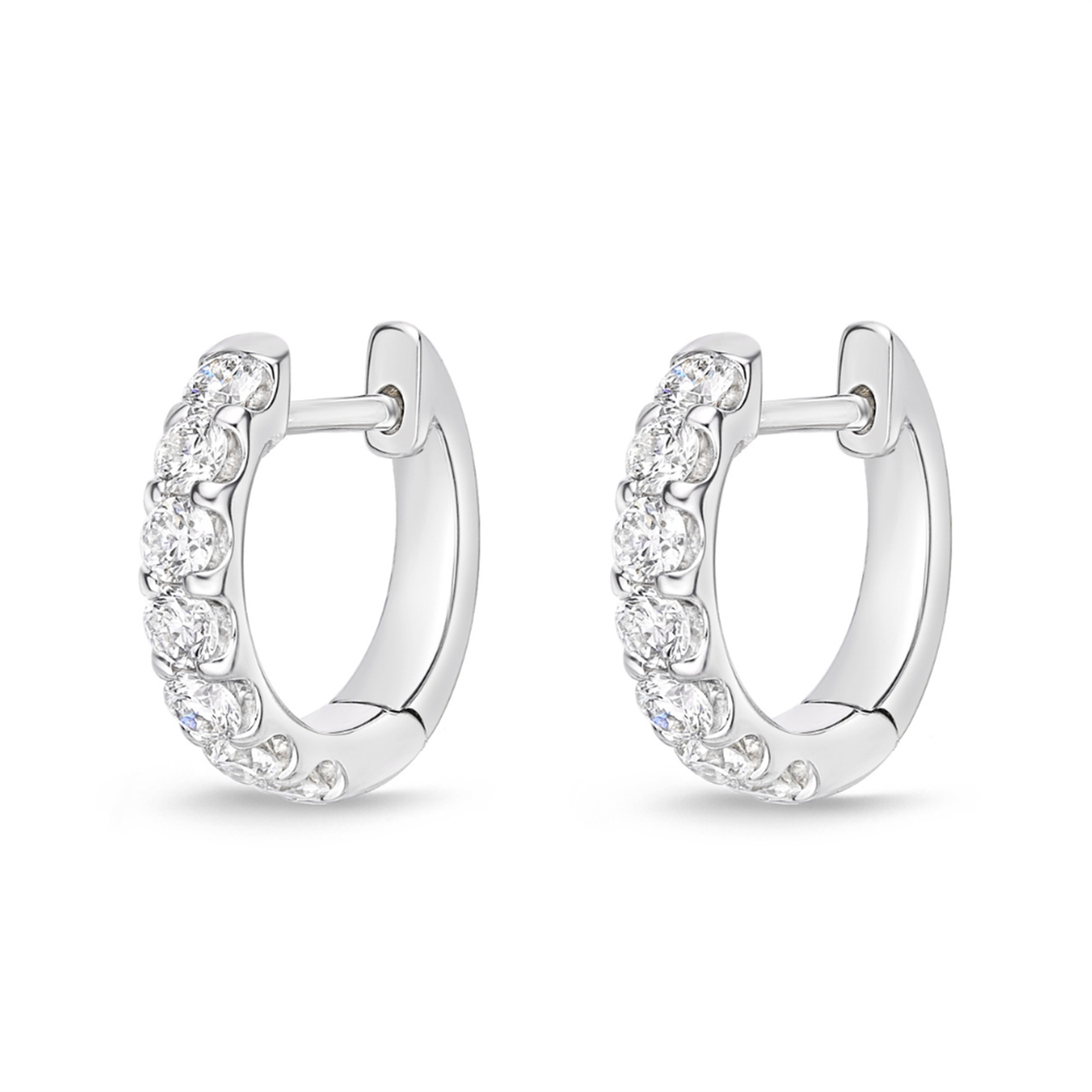 Memoire Odessa Huggie Hoop Diamond Earrings