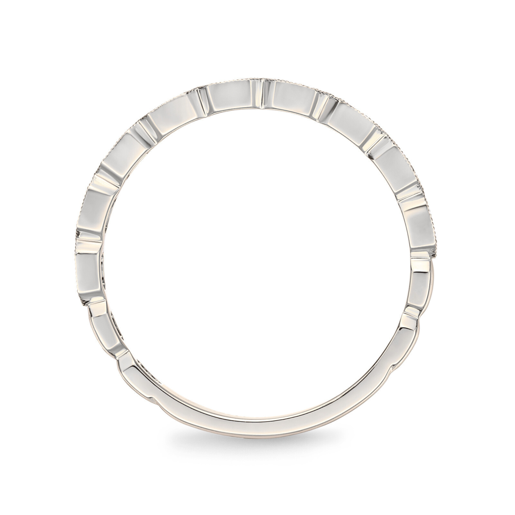 Memoire Vintage Hexagon Stackable Diamond Band