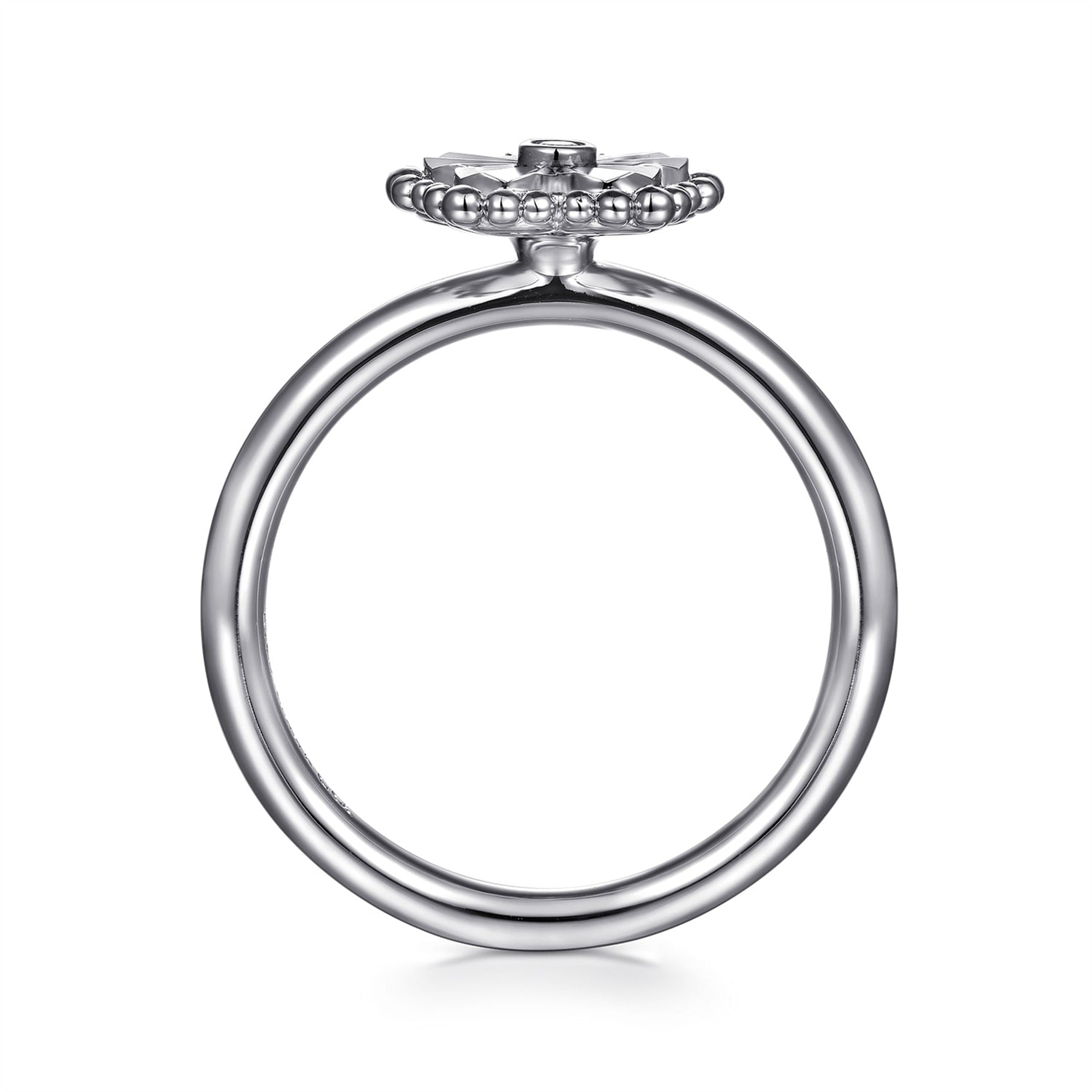 Gabriel & Co. Diamond Bujukan Frame Flower Diamond Cut Ladies Ring