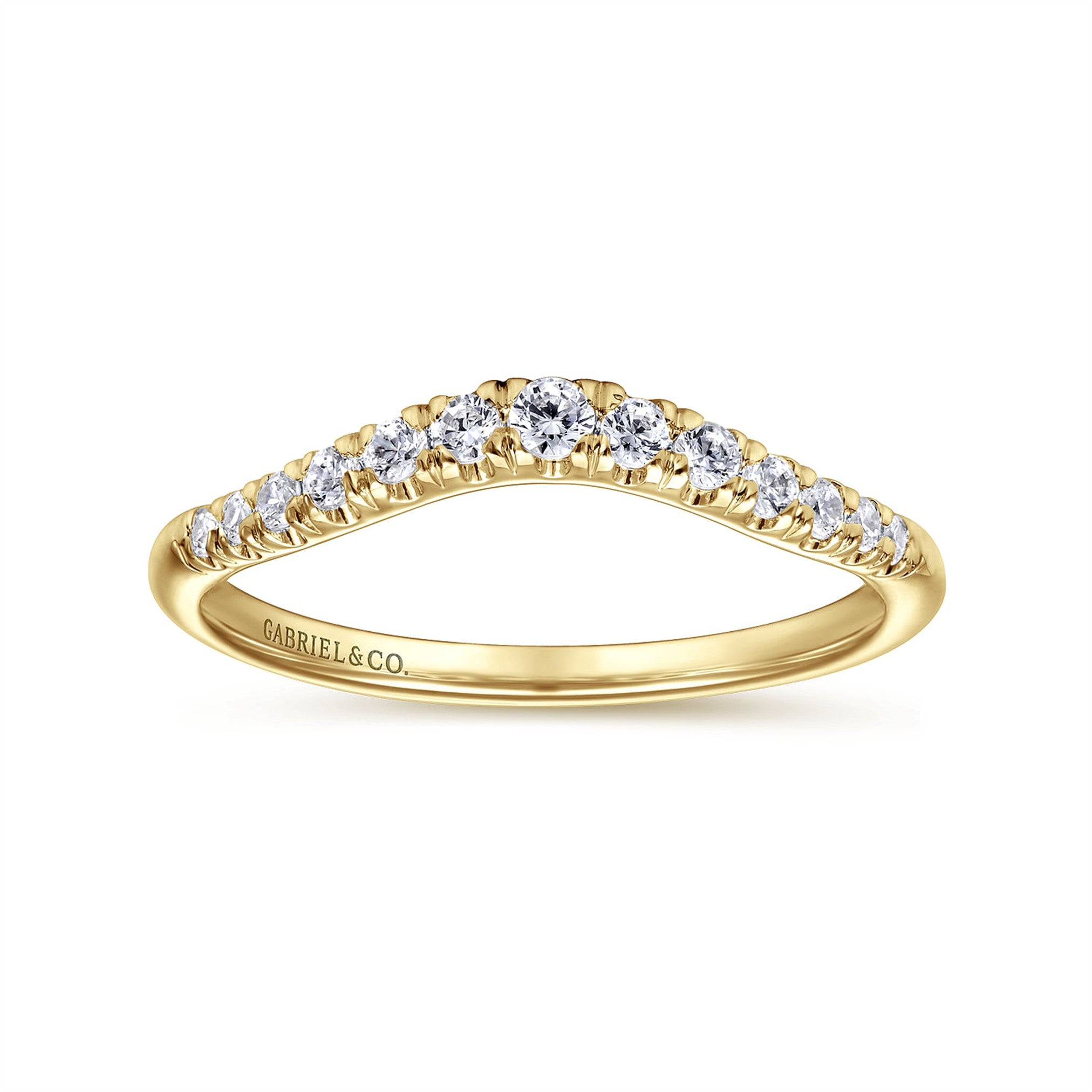 Gabriel & Co. Curved Diamond Anniversary Band
