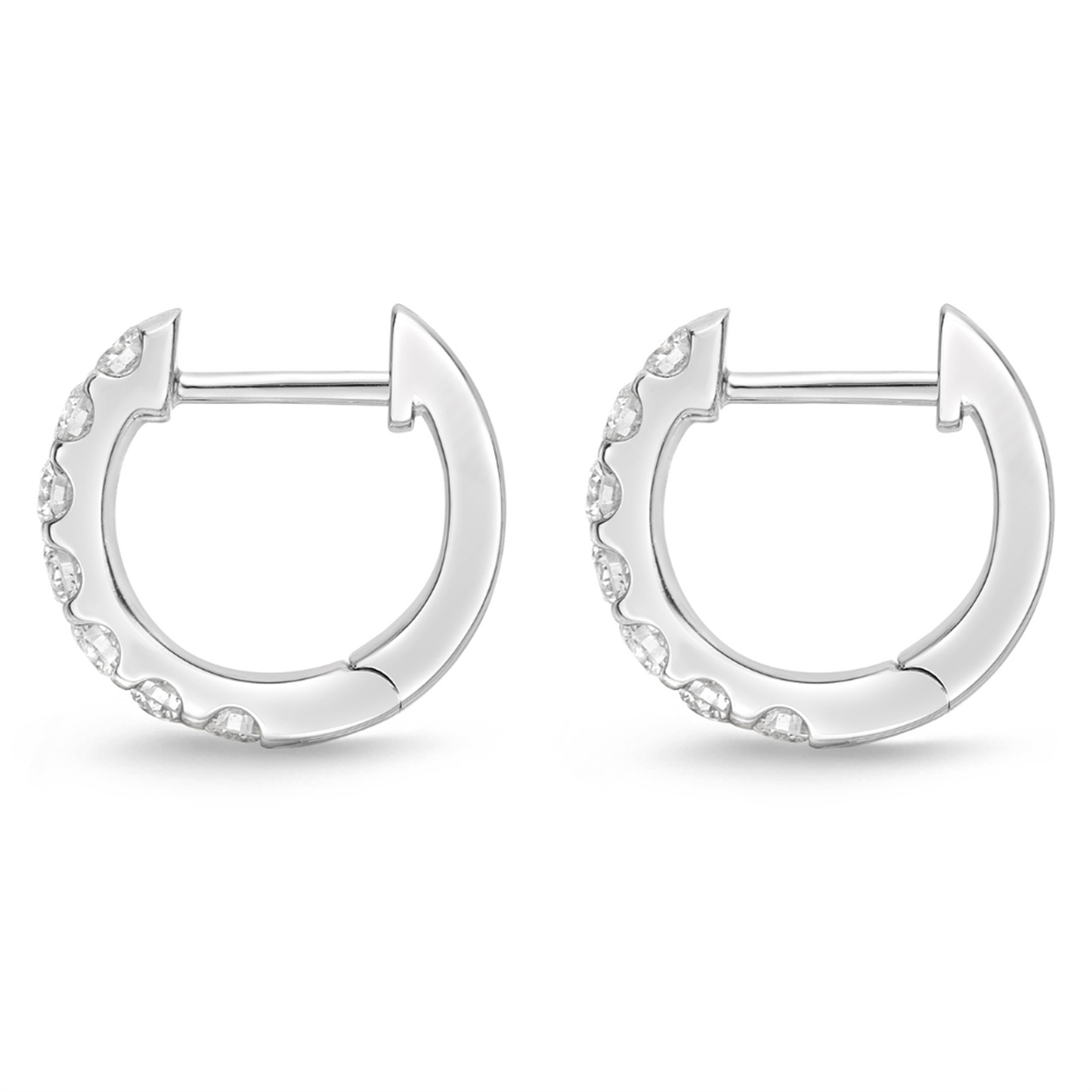 Memoire Odessa Huggie Hoop Diamond Earrings