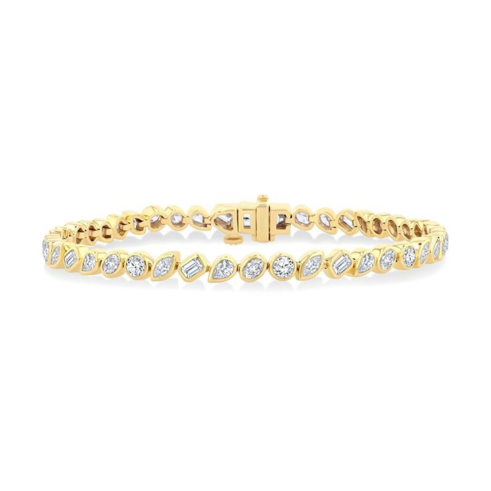 Mixed Shape Diamond Tennis Bracelet