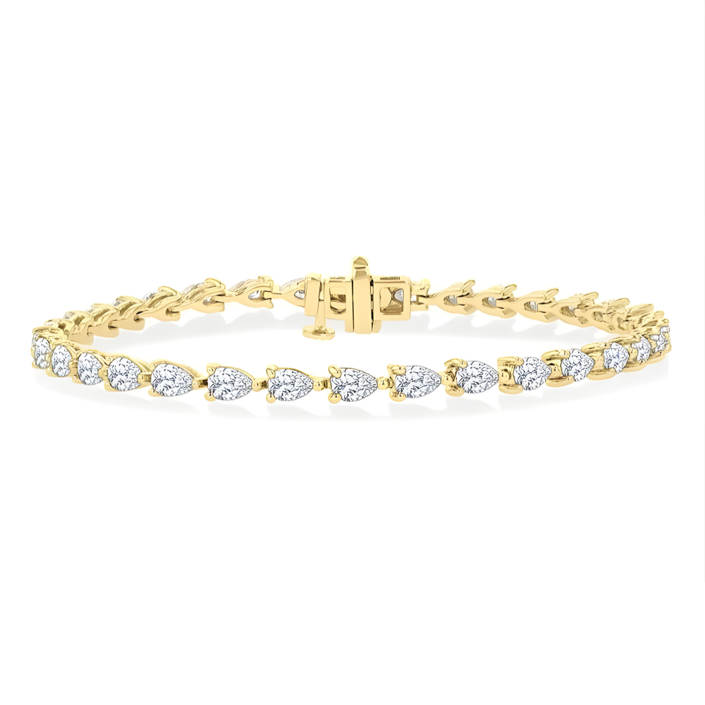Pear Shape East-West Diamond Bracelet