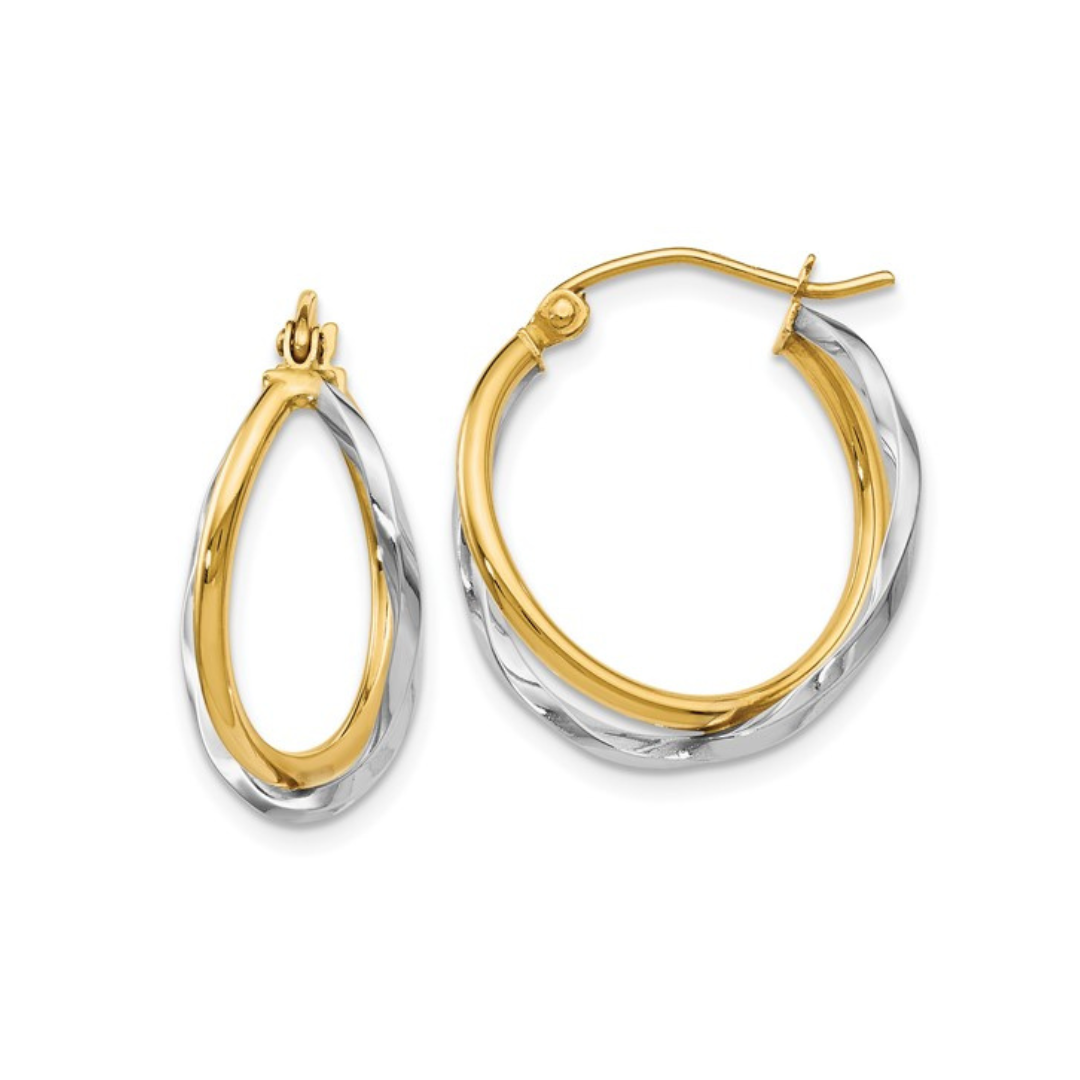 Polished Twist Hoop Earrings