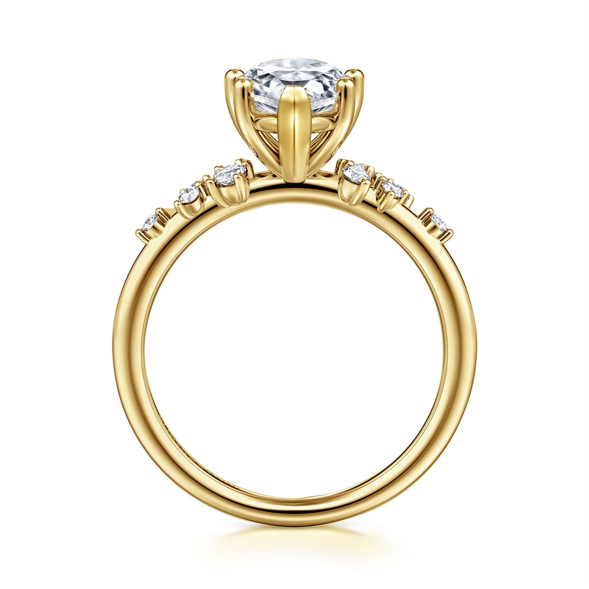 Gabriel & Co. 6-Prong Pear Shape Diamond Engagement Ring