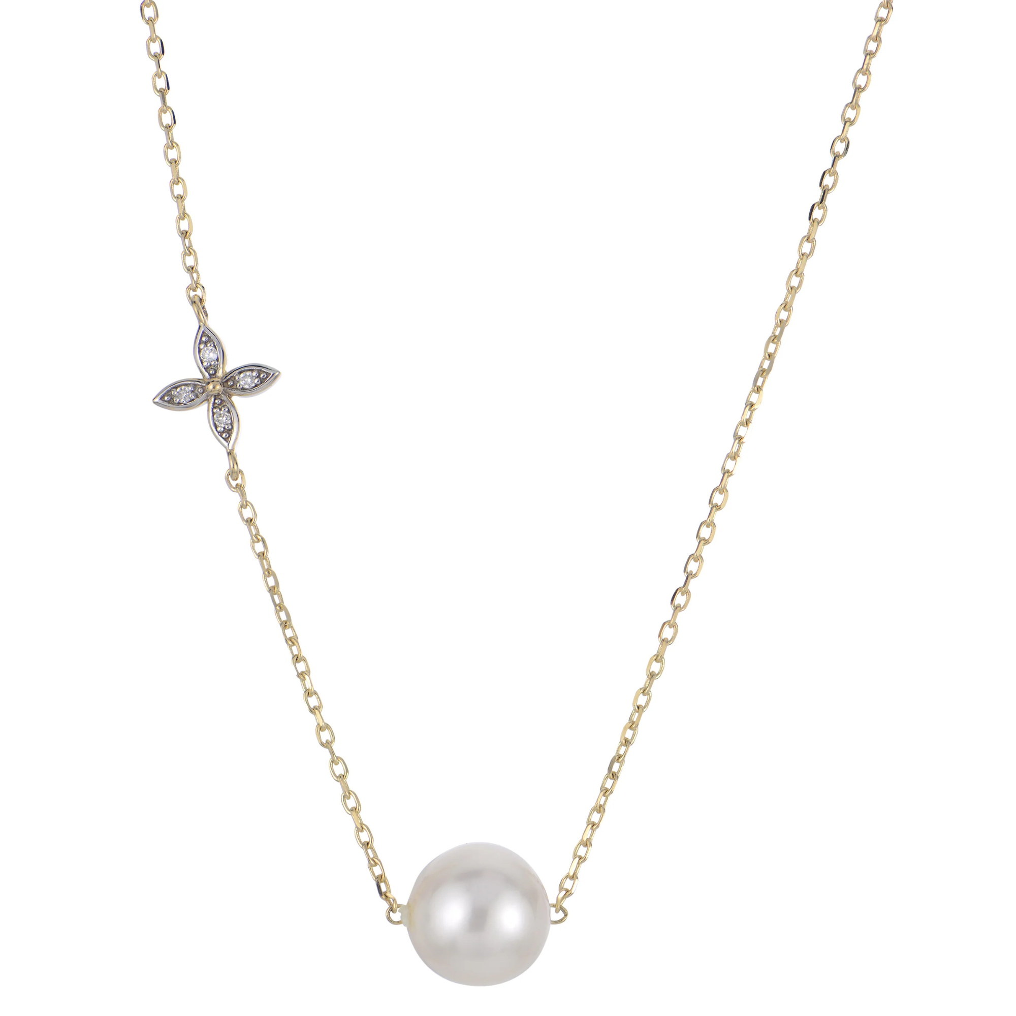 Freshwater Pearl Flower Necklace