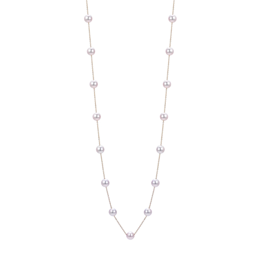 Akoya Pearl Station Necklace