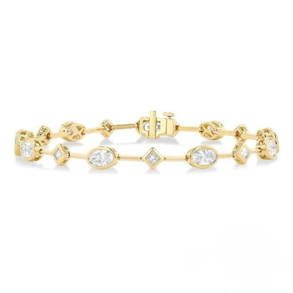 ASHI Couture Duchess Multishaped Diamond Bar Bracelet