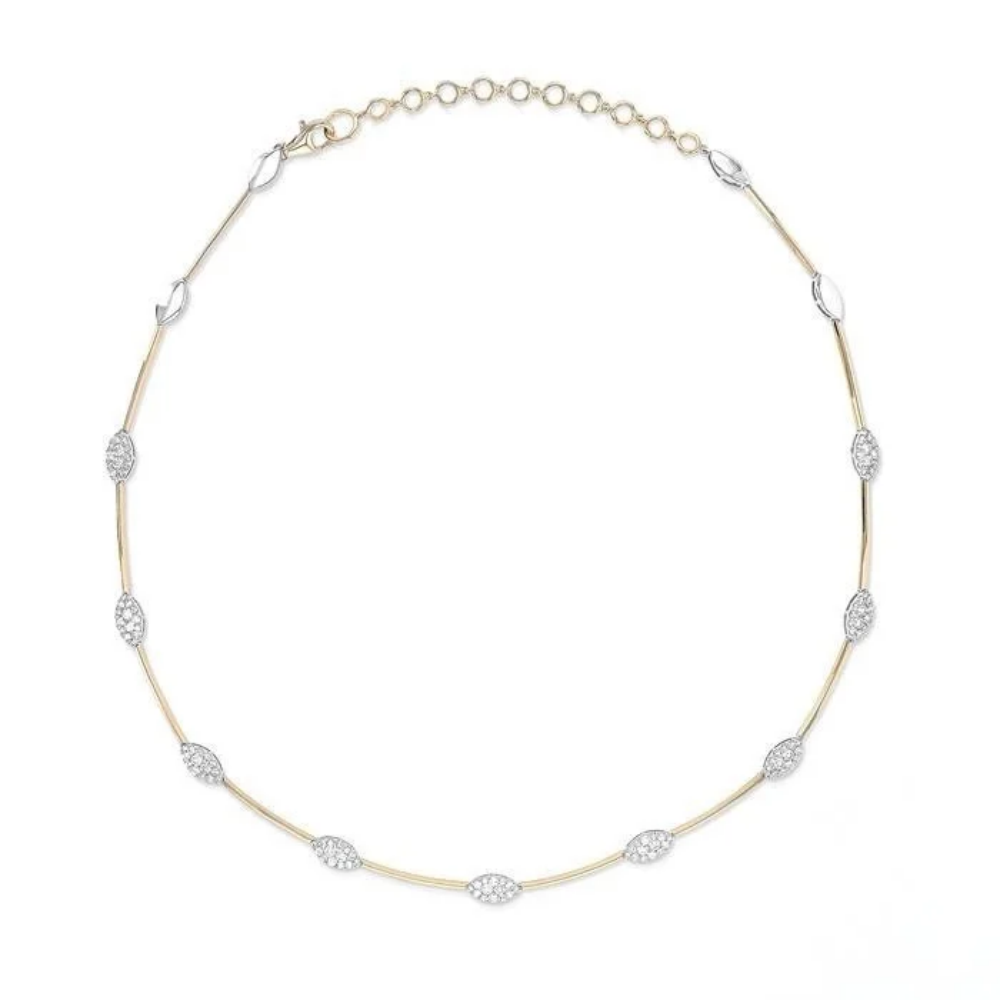 ASHI Couture Fiori Marquise Station Necklace