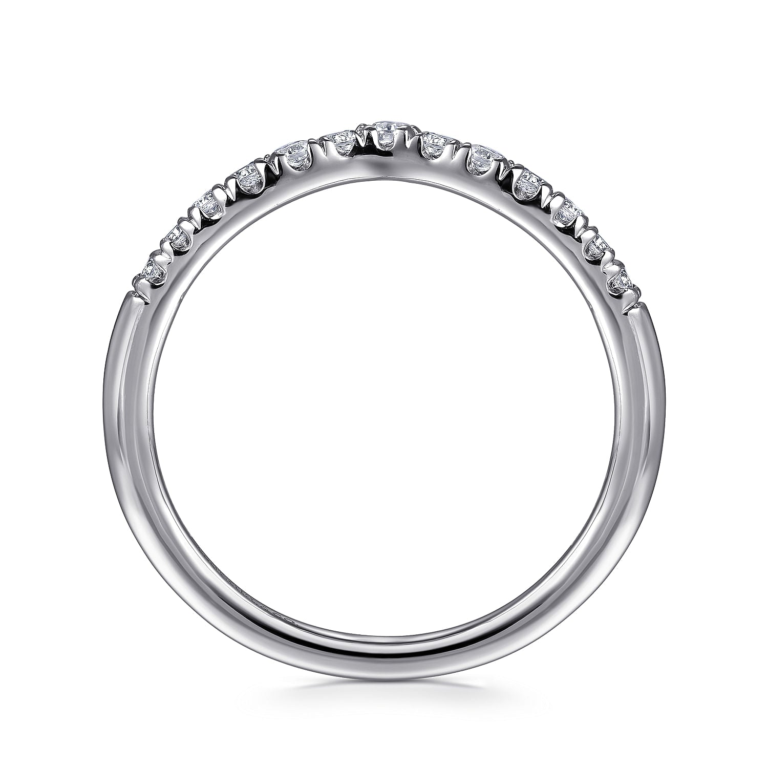 Gabriel & Co. Curved Diamond Wedding Band