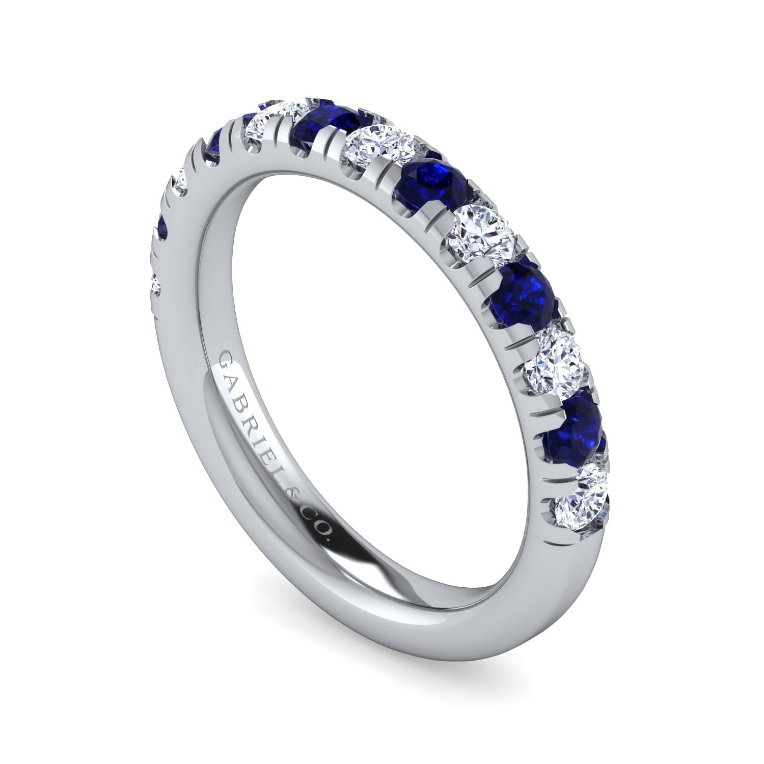 Gabriel & Co. Sapphire & Diamond Band