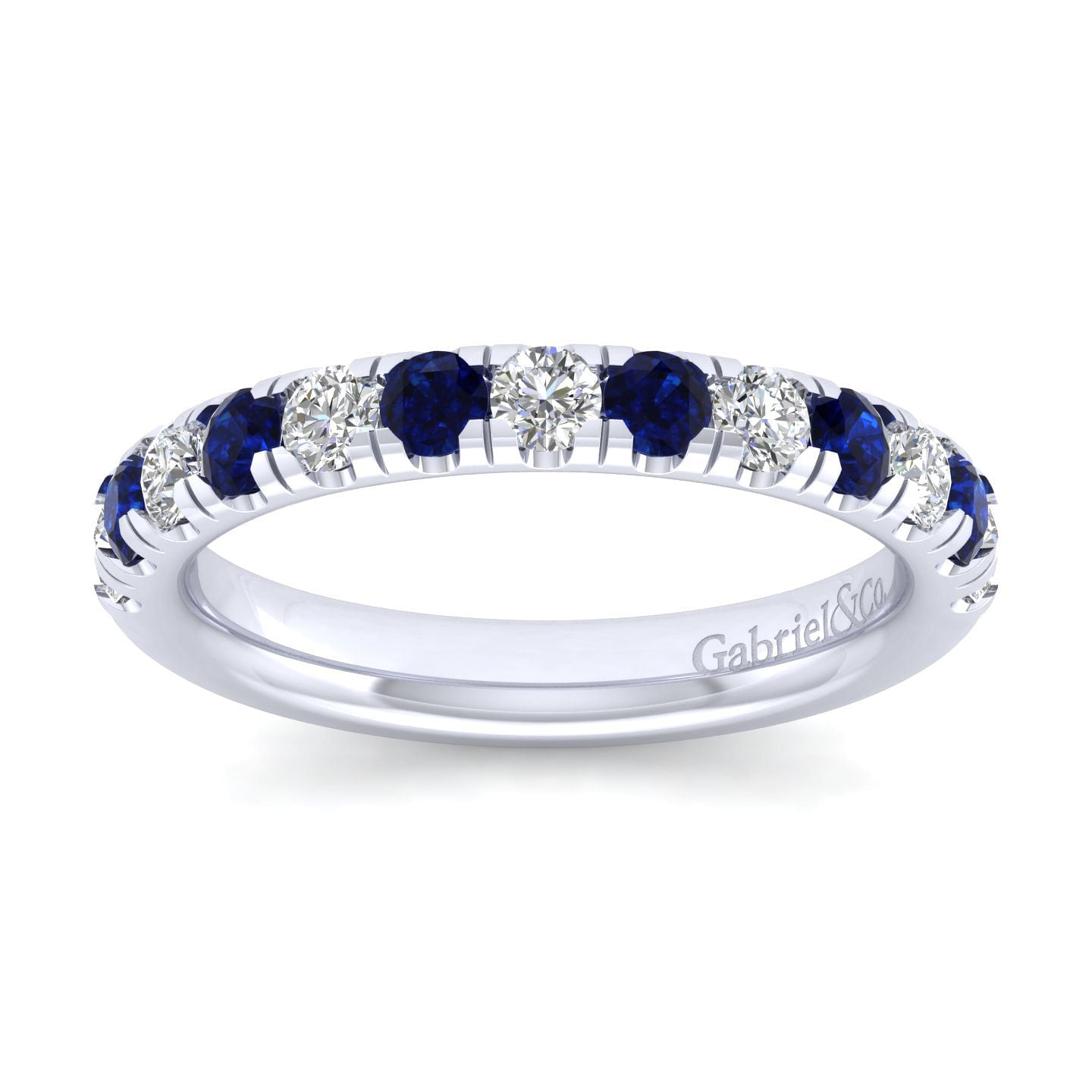 Gabriel & Co. Sapphire & Diamond Band