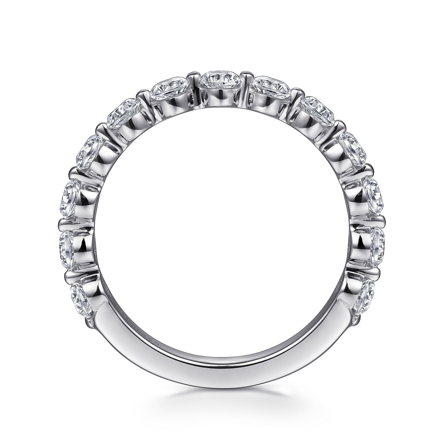 Gabriel & Co 'Devinne' Single Prong Diamond Wedding Band