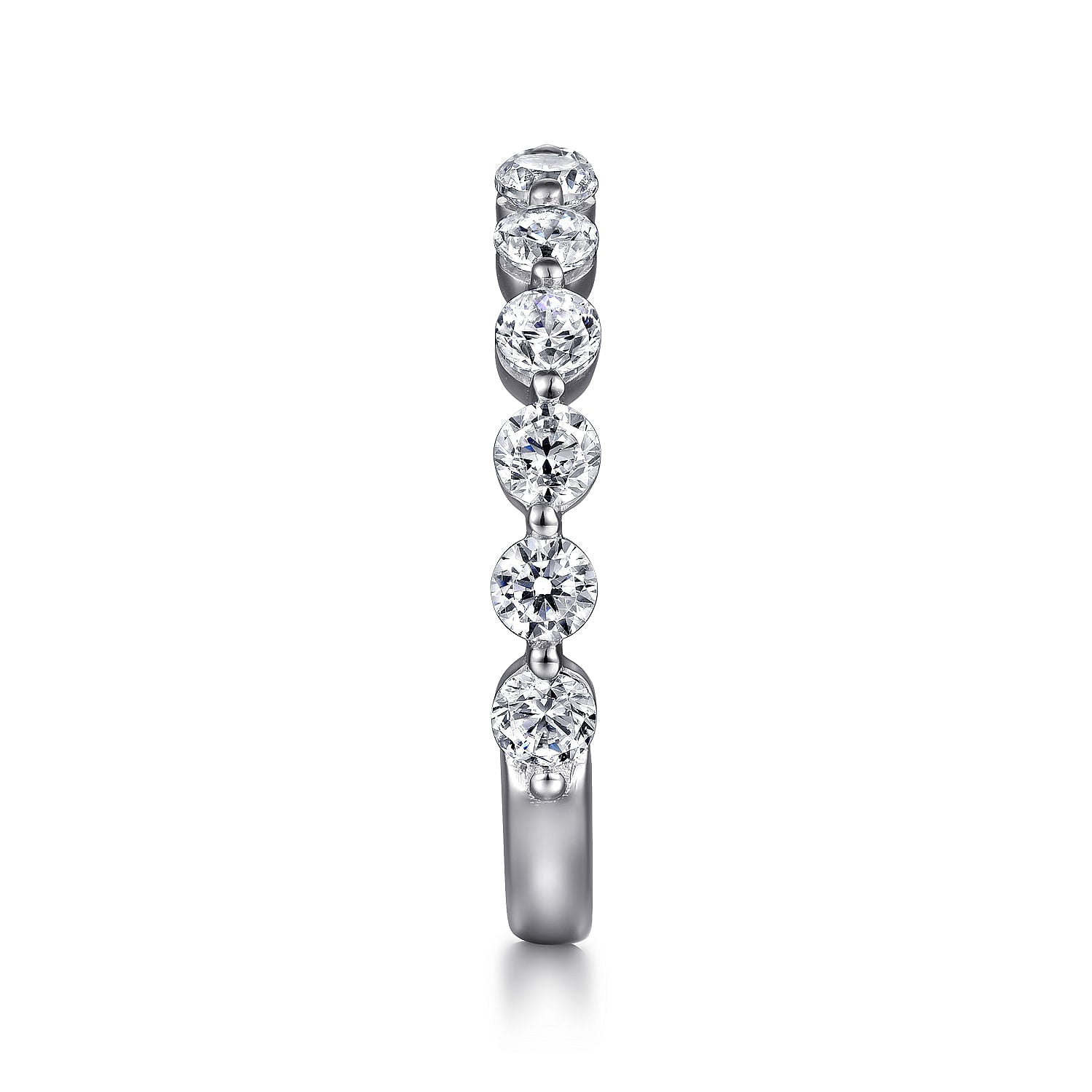 Gabriel & Co 'Devinne' Single Prong Diamond Wedding Band