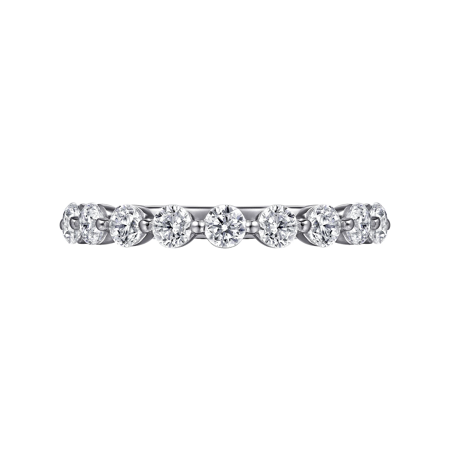 Gabriel & Co 'Devinne' Single Prong Diamond Wedding Band