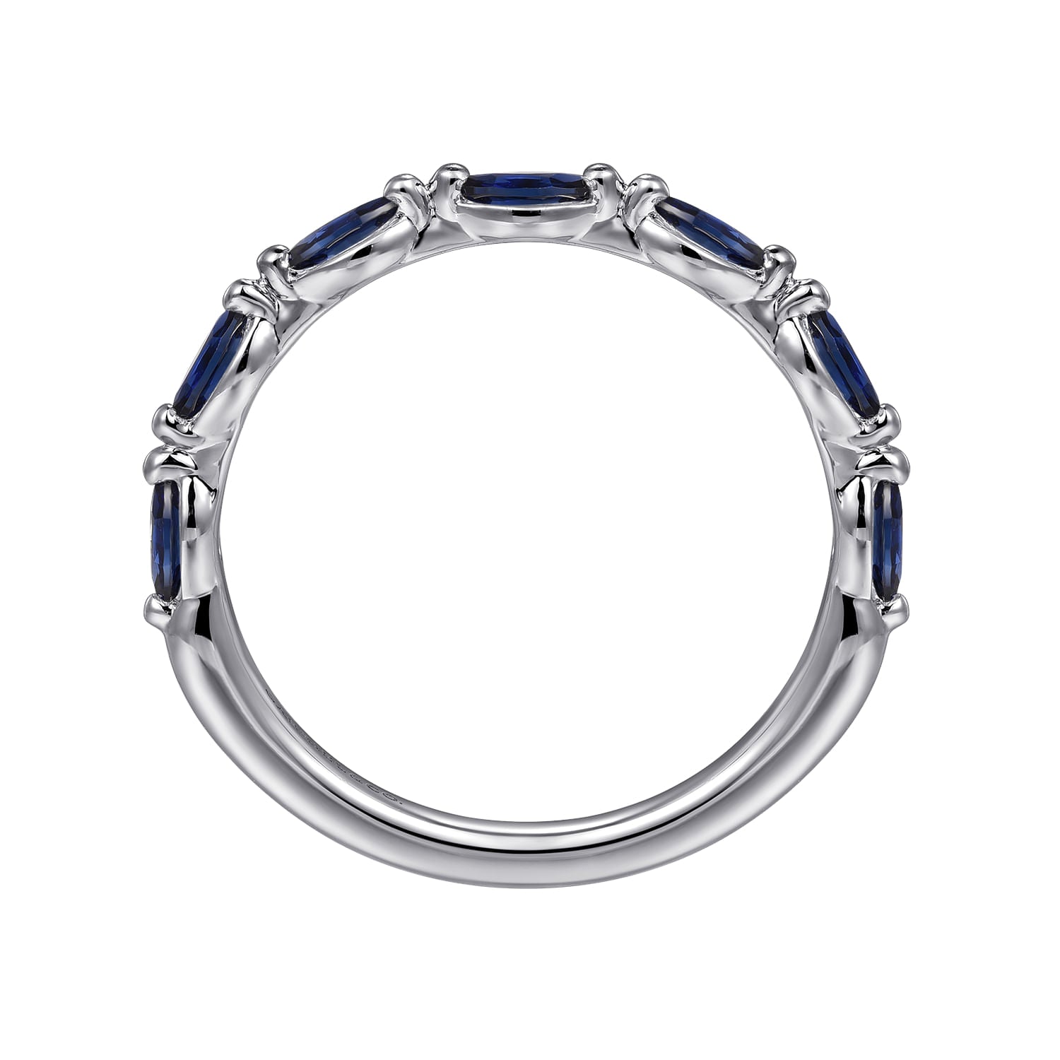 Gabriel & Co. Sapphire Marquise Anniversary Band