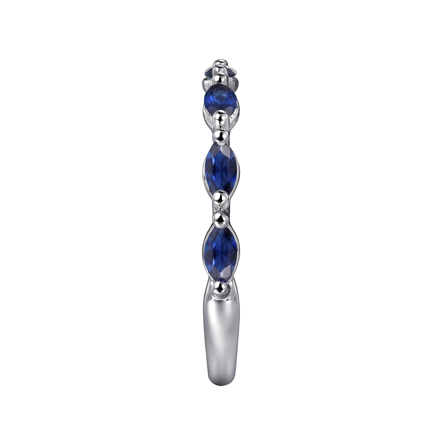 Gabriel & Co. Sapphire Marquise Anniversary Band