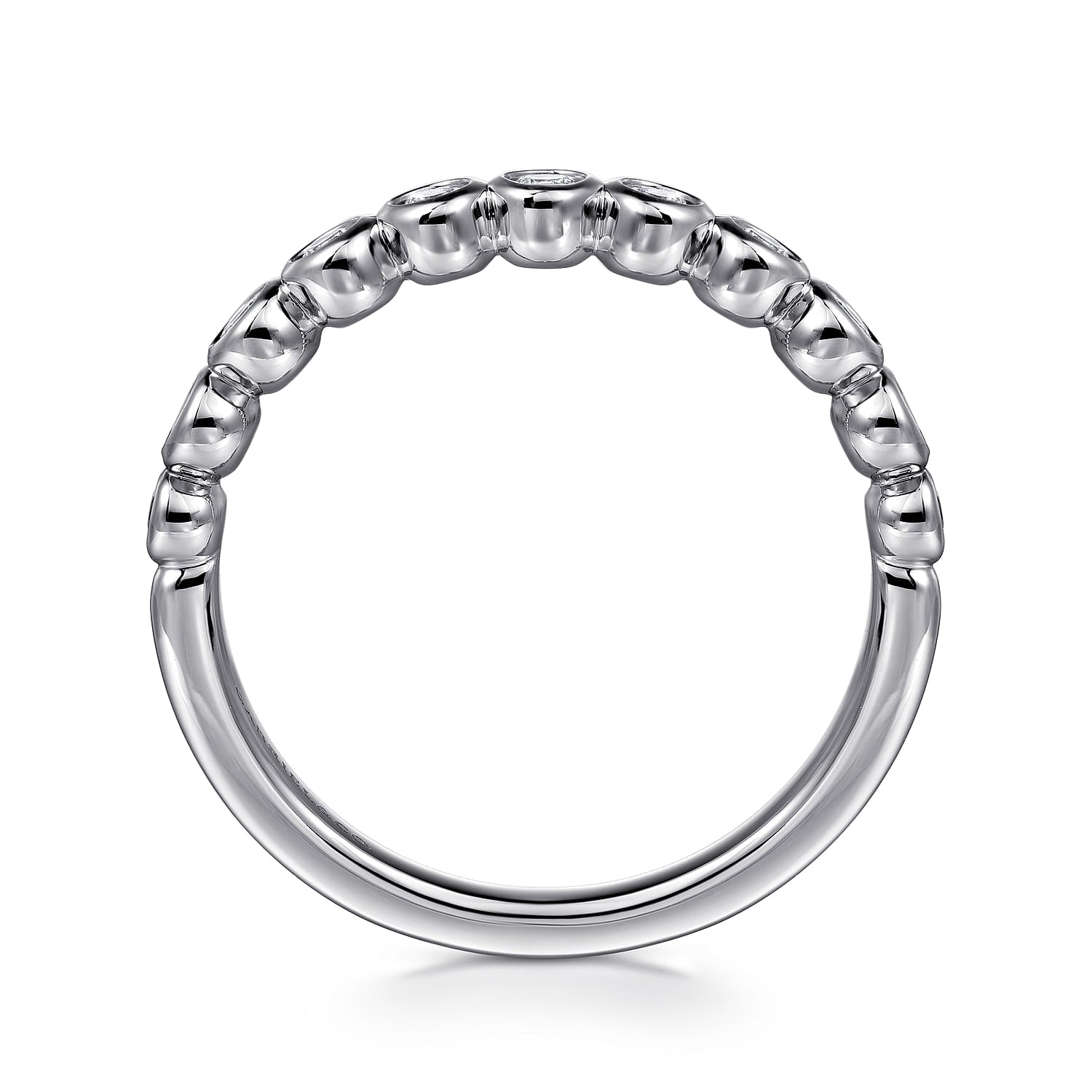 Gabriel & Co. Bezel Set Diamond Wedding Band