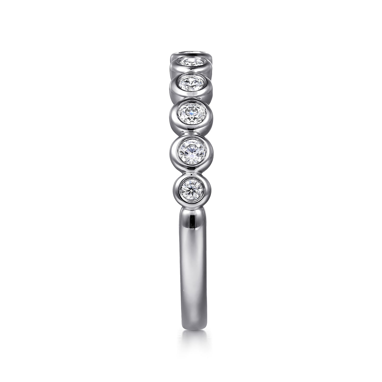 Gabriel & Co. Bezel Set Diamond Wedding Band