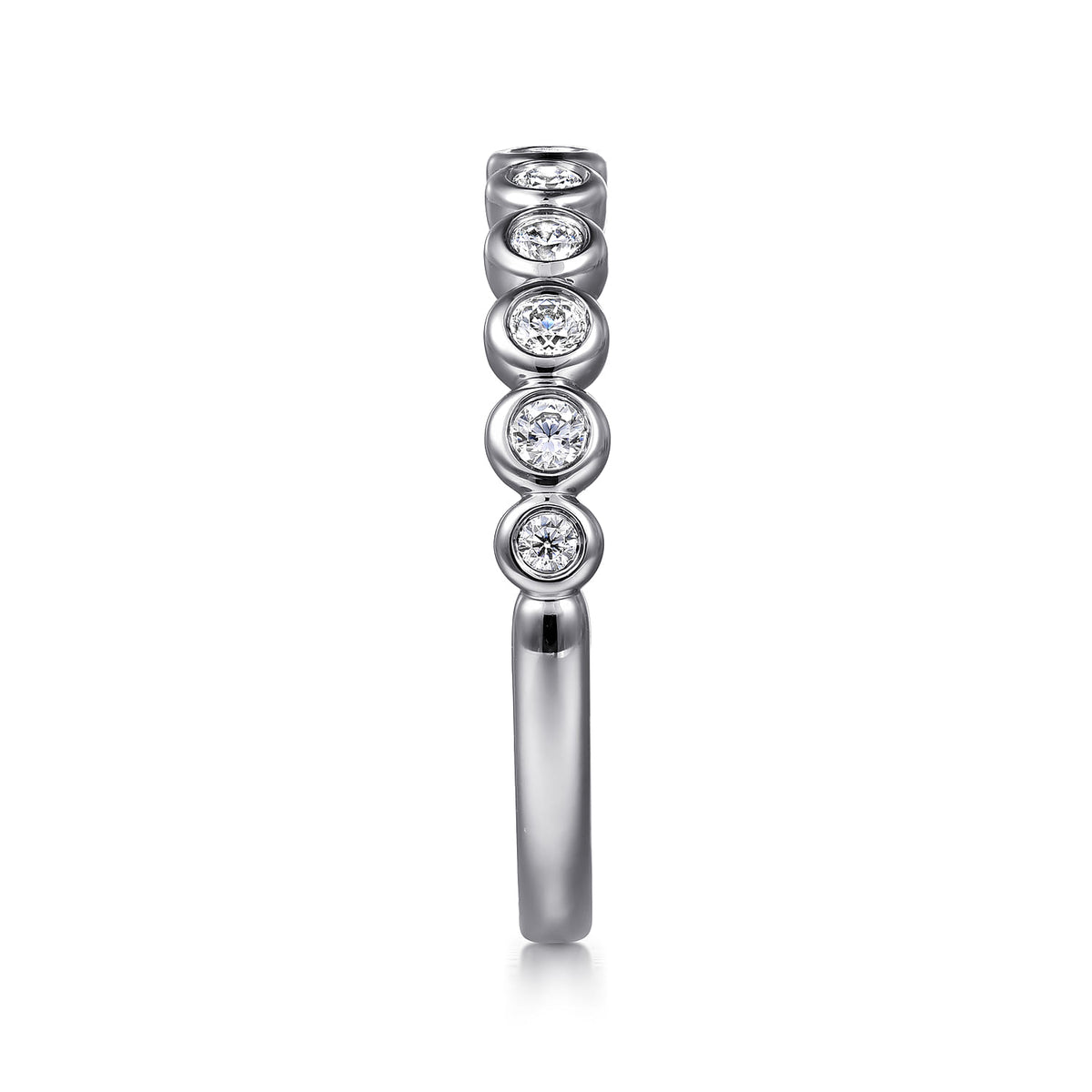 Gabriel & Co. Bezel Set Diamond Wedding Band