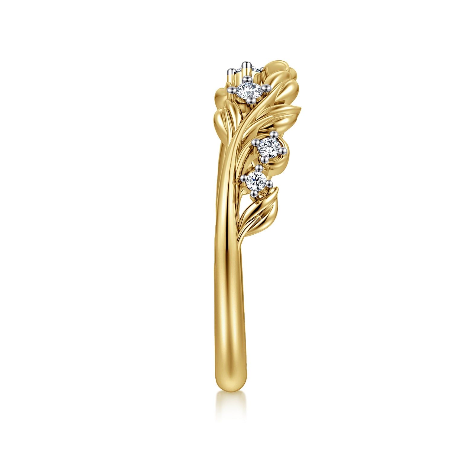 Gabriel & Co. Floral Diamond Open Style Anniverary Band