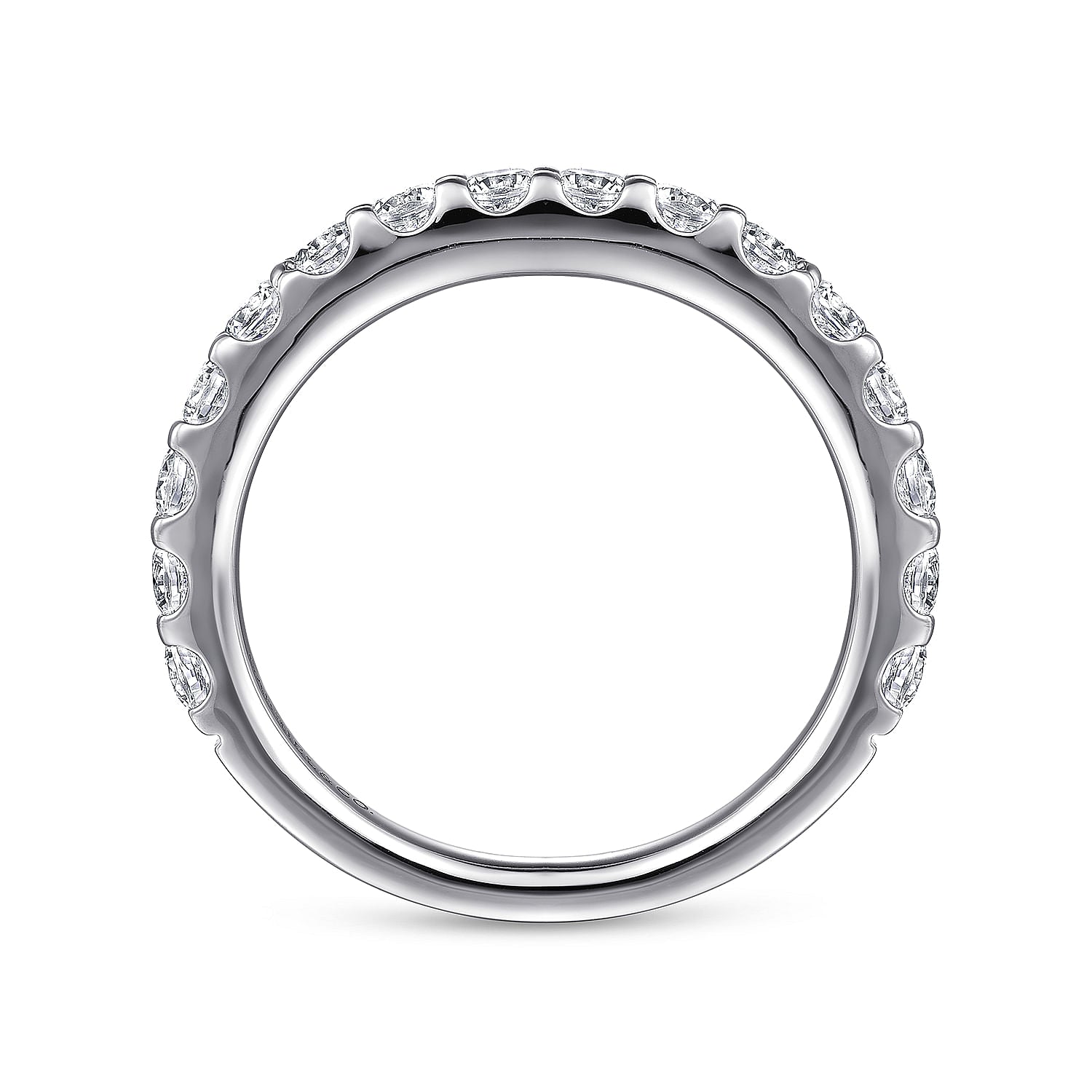 Gabriel & Co. Shared Prong Diamond Wedding Band