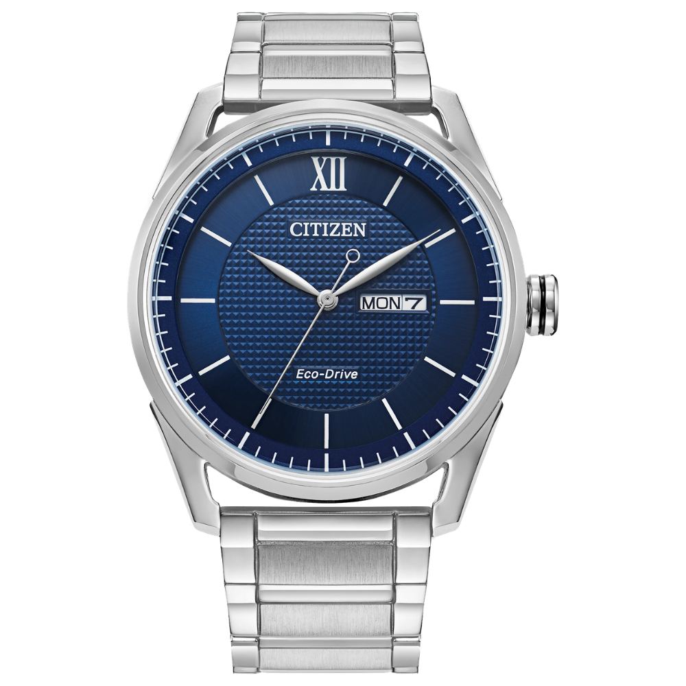 Citizen 'Classic' Blue Dial Eco-Drive Watch