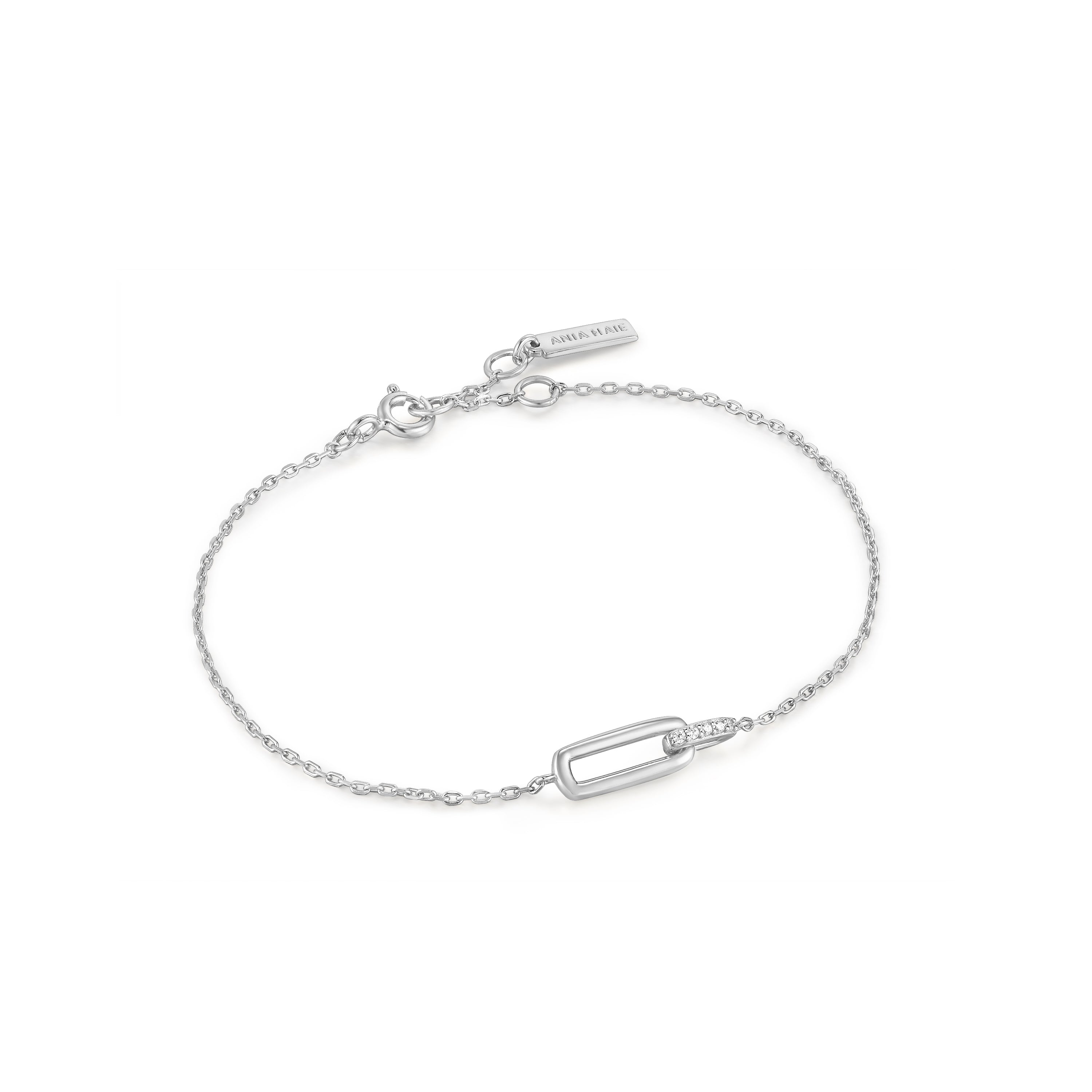 Ania Haie Glam Rock Interlock Cubic Zirconia Bracelet