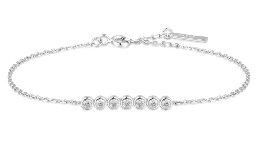 Ania Haie Silver Bezel Set CZ Bracelet