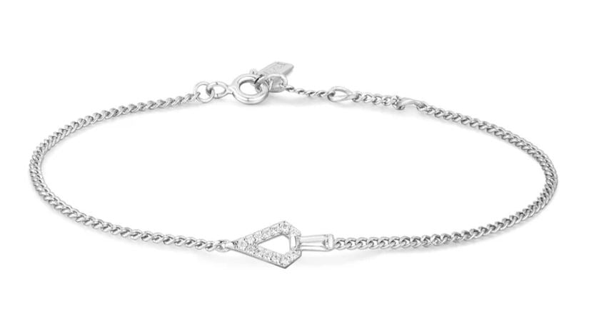 Ania Haie Silver Geometric Cubic Zirconia Bracelet