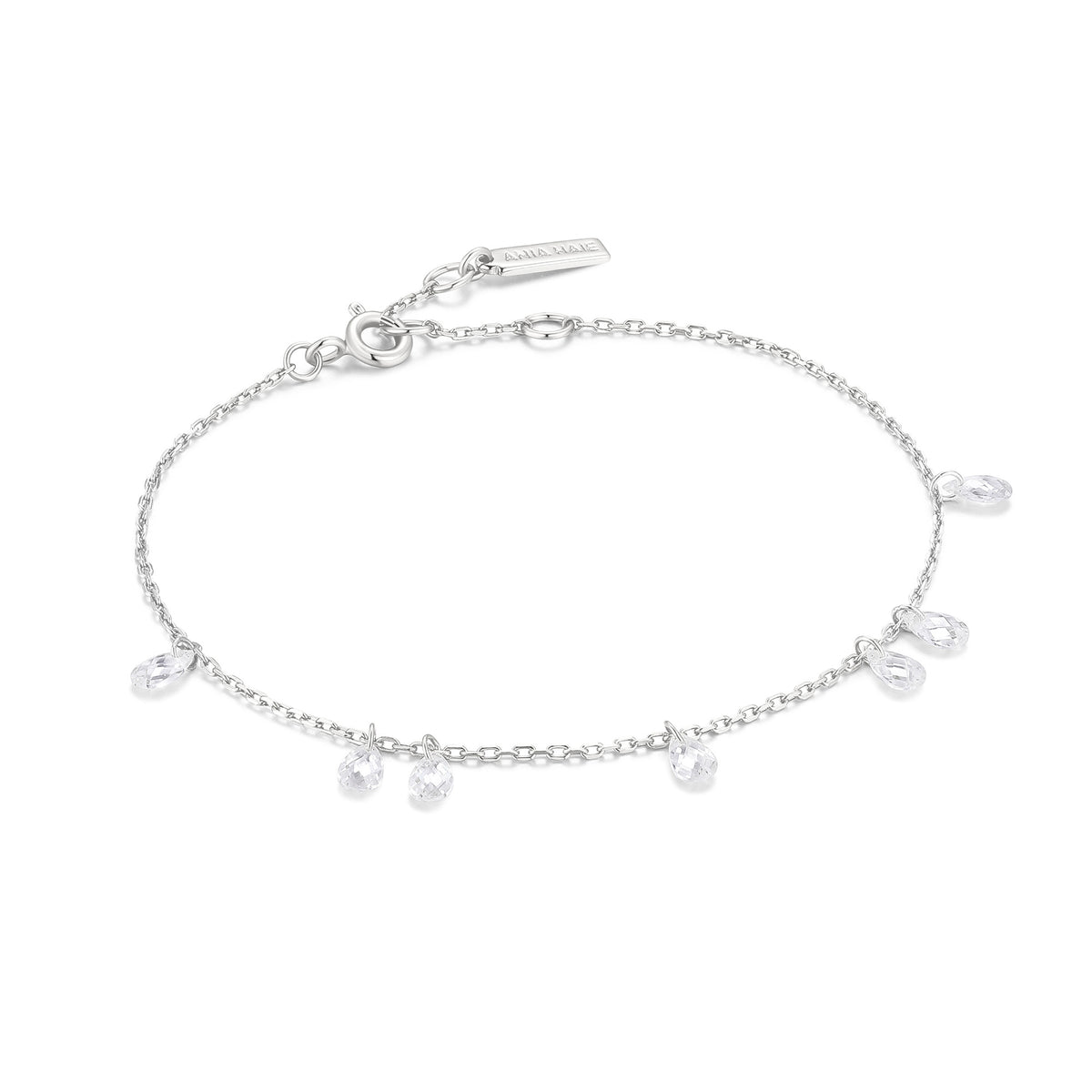 Silver Ethereal Teardrop Dangle Bracelet