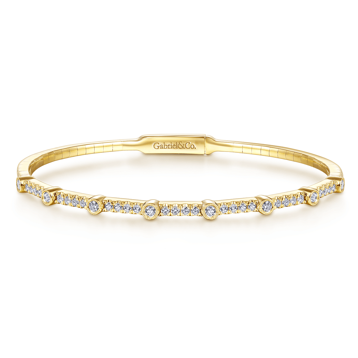 Gabriel & Co. Bezel Station Diamond Bangle