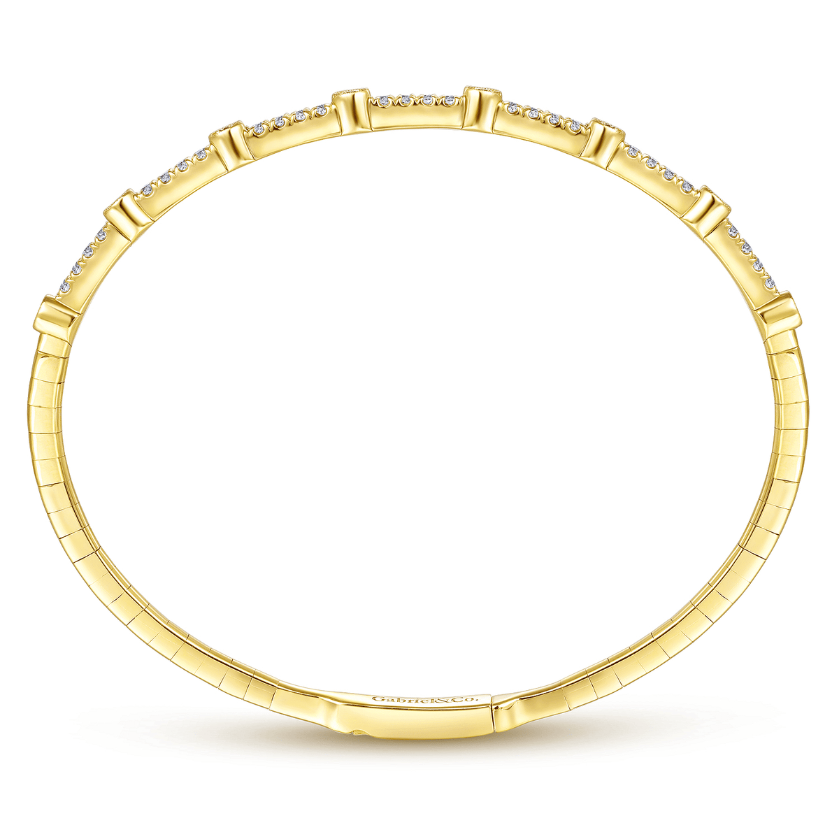 Gabriel & Co. Bezel Station Diamond Bangle