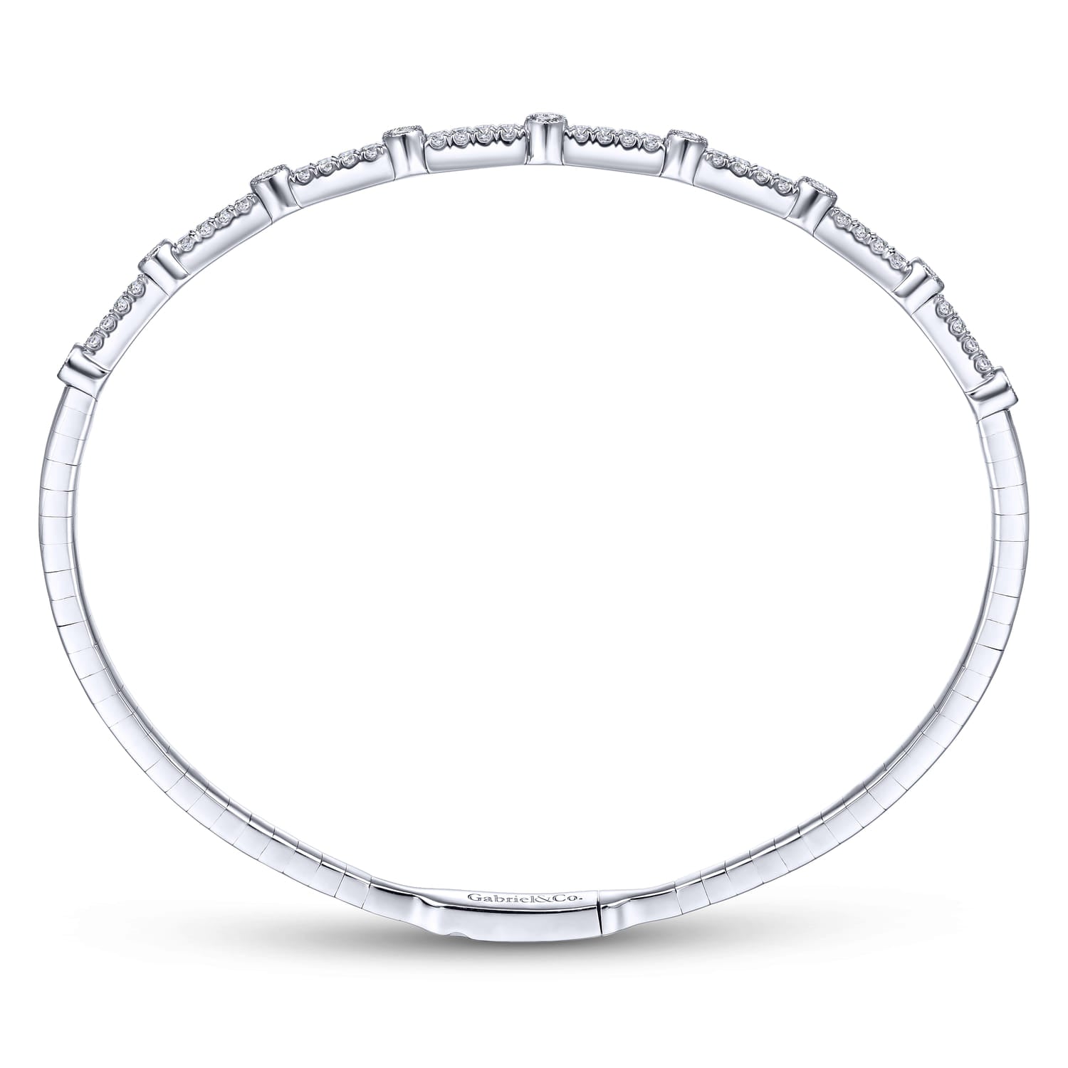 Gabriel & Co. Bezel Station Diamond Bangle
