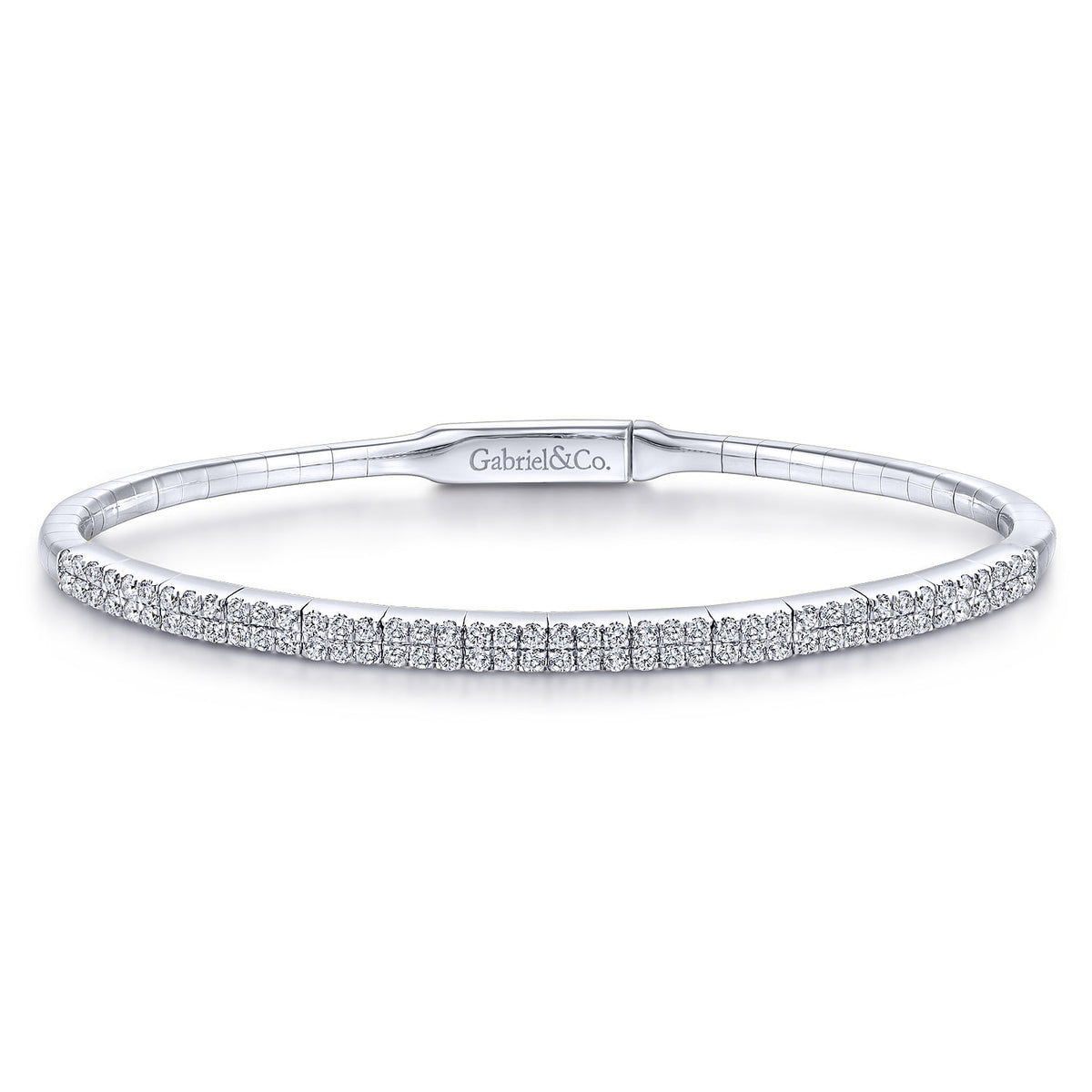 Gabriel & Co. Two Row Diamond Bangle