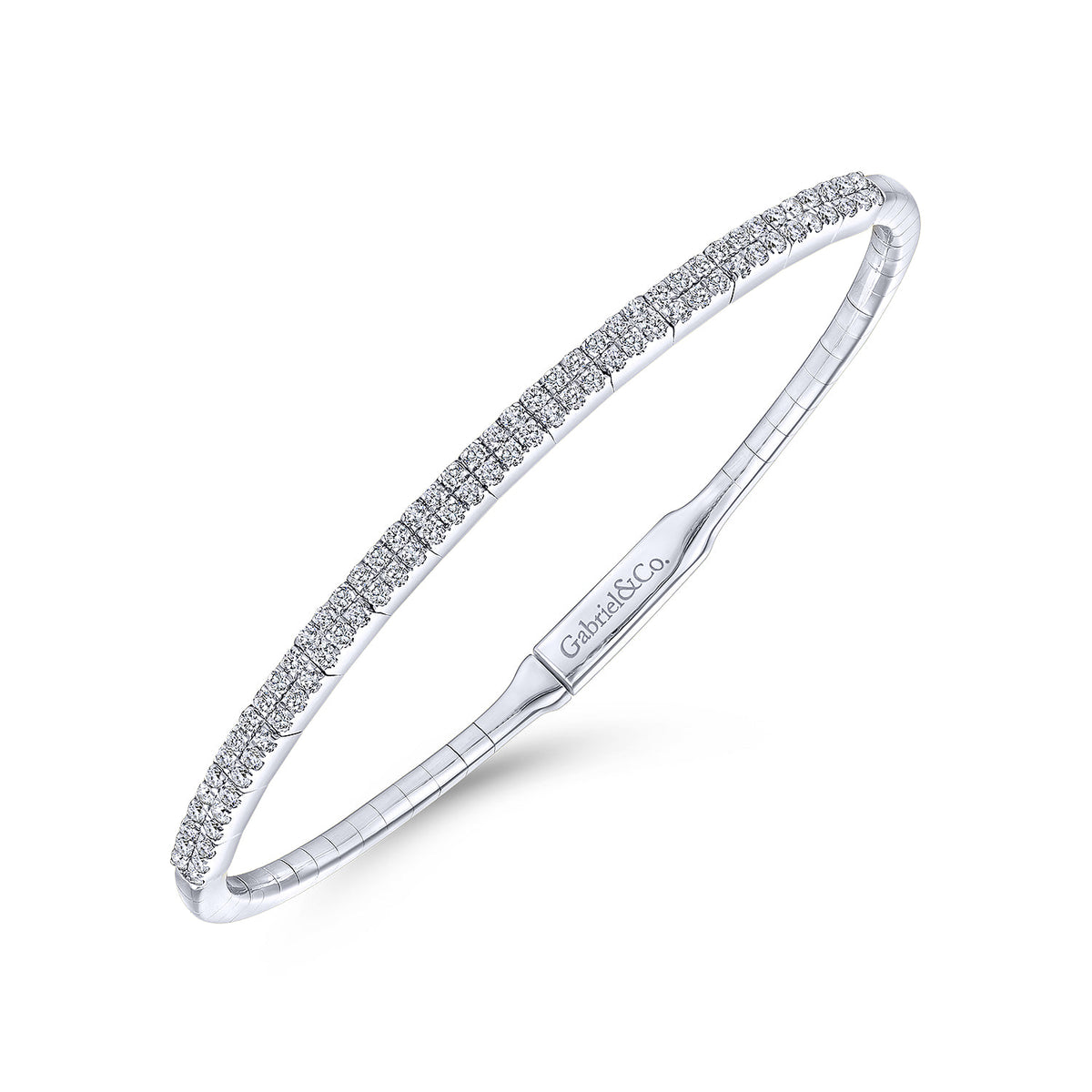 Gabriel & Co. Two Row Diamond Bangle