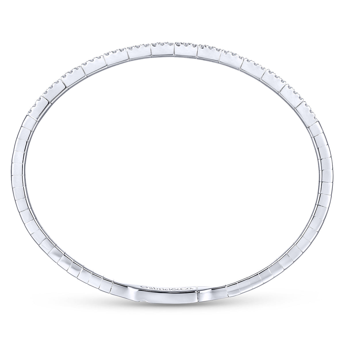 Gabriel & Co. Two Row Diamond Bangle