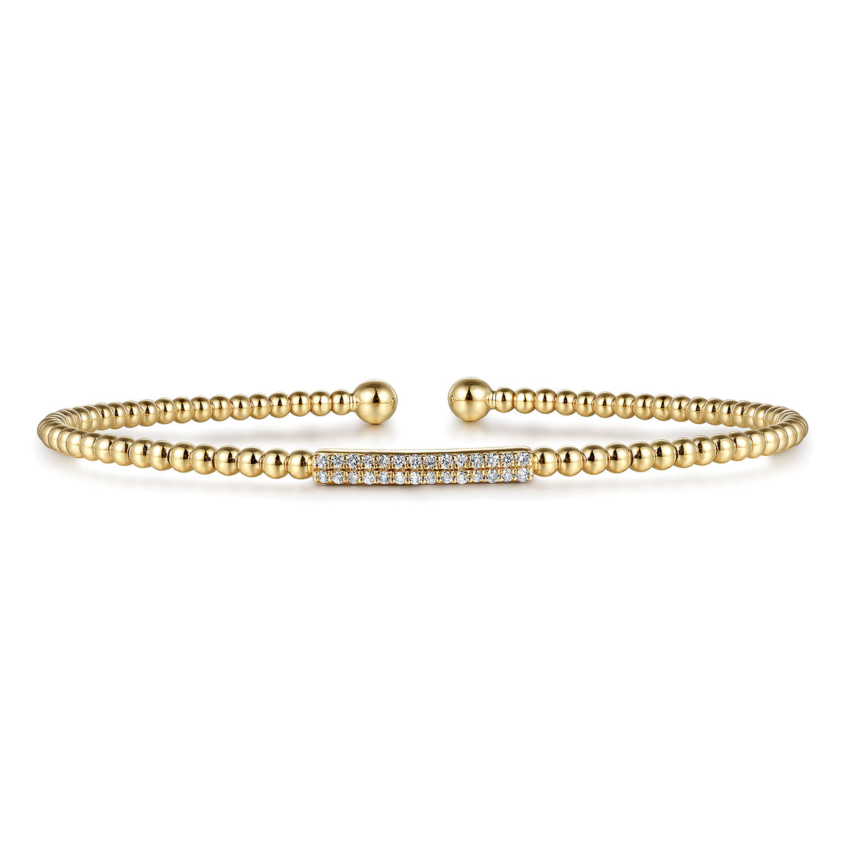 Gabriel & Co. Bujukan Bead Bangle with Diamonds