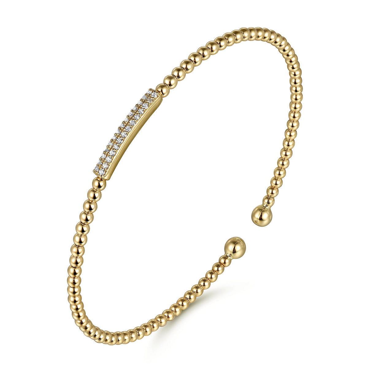 Gabriel & Co. Bujukan Bead Bangle with Diamonds