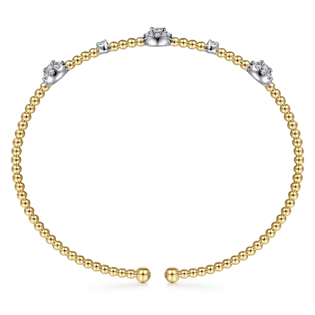 Gabriel & Co. Bujukan Diamond Cluster Stations Bangle