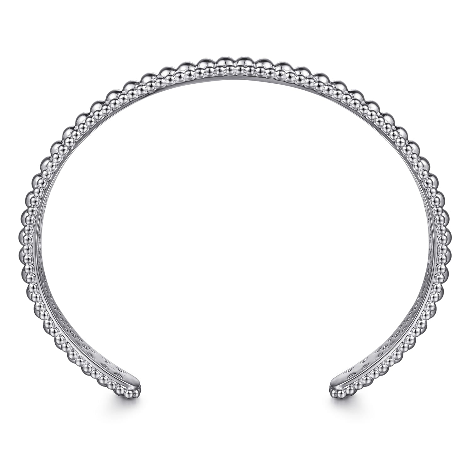 Gabriel & Co. Sterling Silver Bujukan Beaded Open Bangle