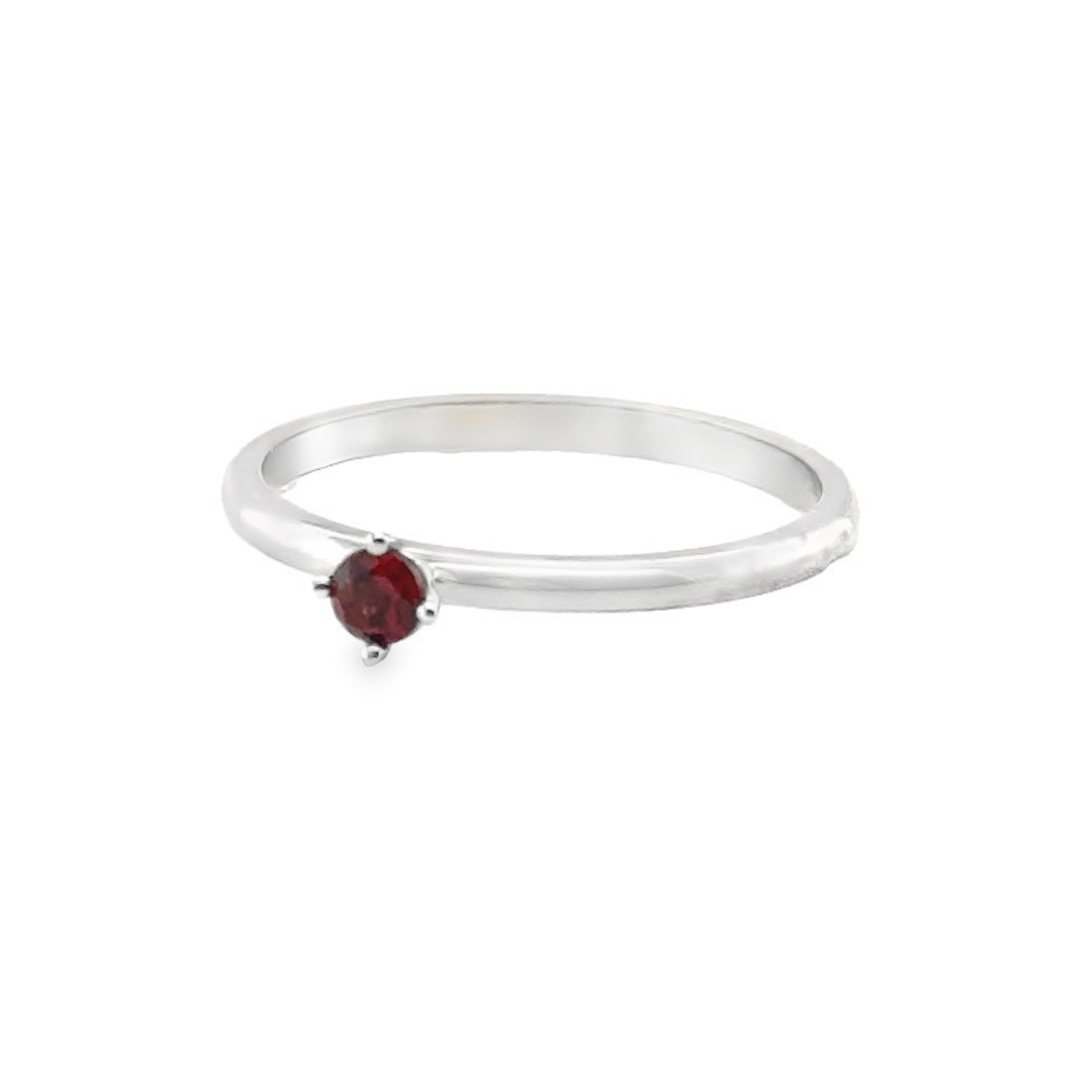 Garnet Stackable Birthstone Ring