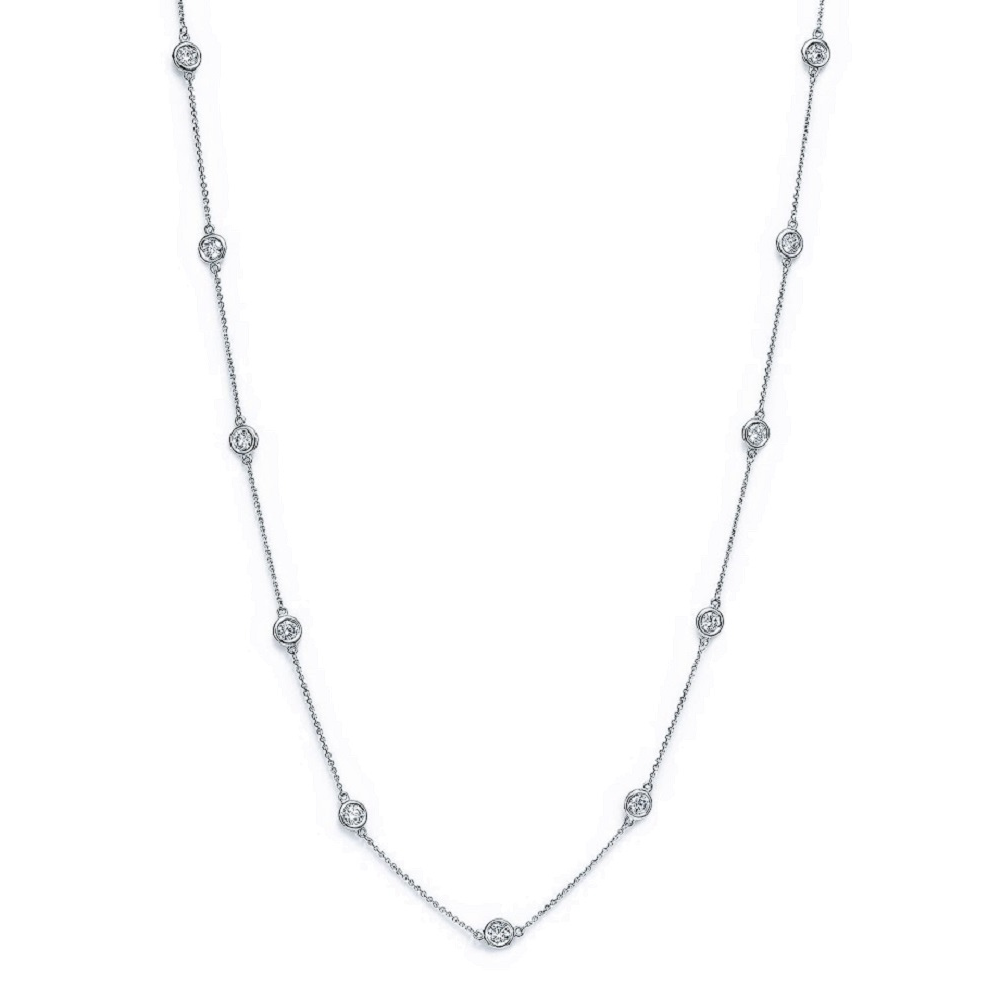 1.84 Carat Diamond Station Necklace